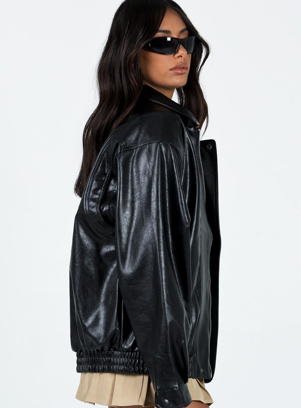 Chaqueta de piel sintética Devija negra