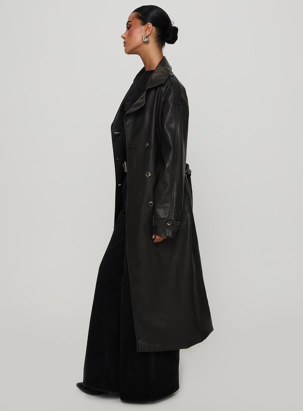 Chaqueta de piel sintética Day To Night, negro lavado