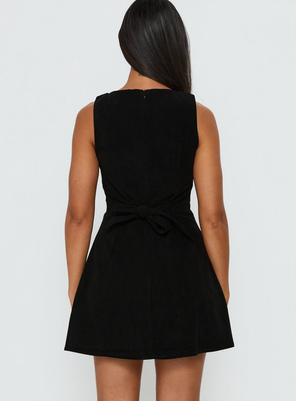 Vestido corto de pana Alfalfa negro