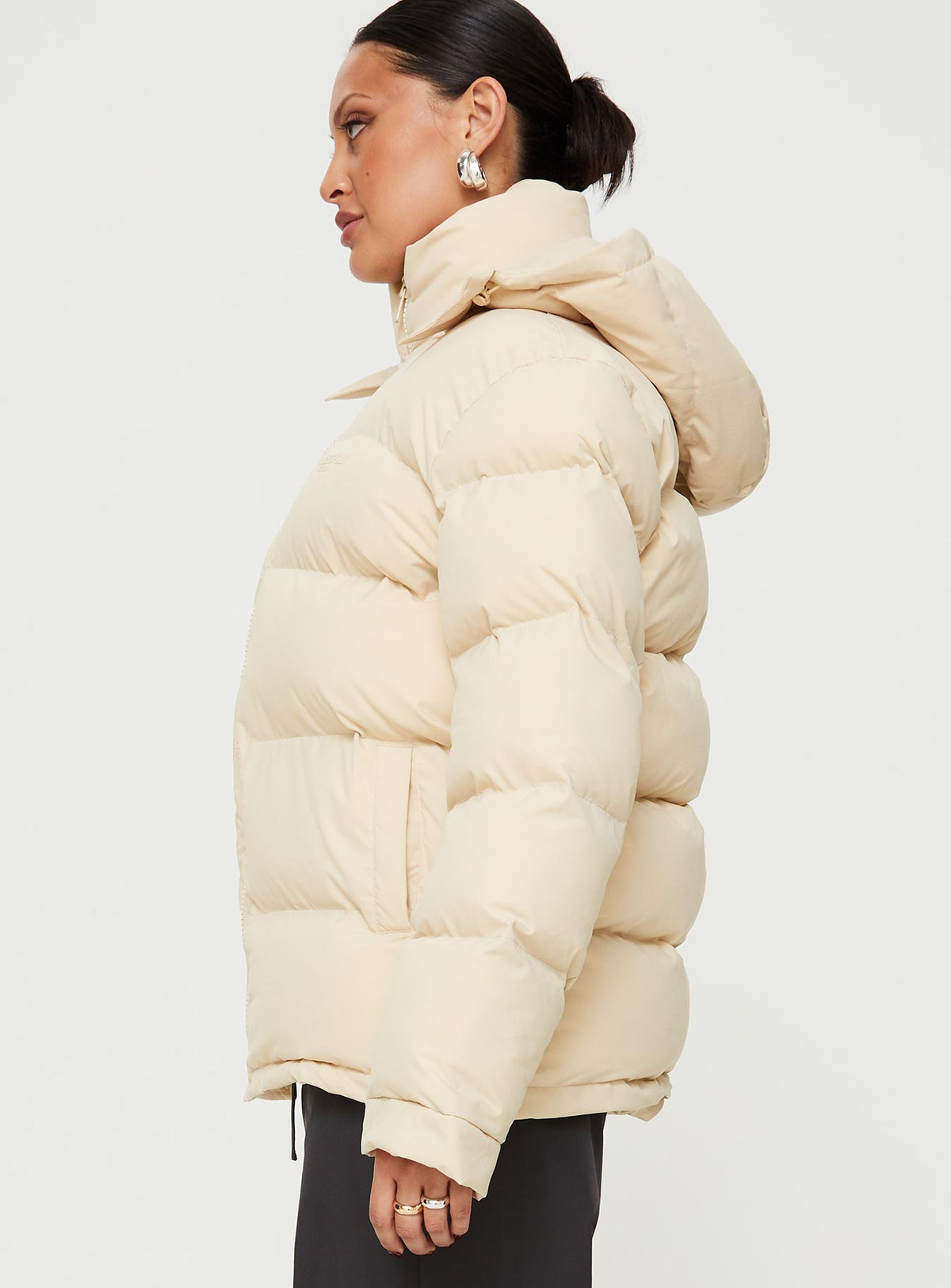 Chaqueta acolchada técnica Dream Puff beige