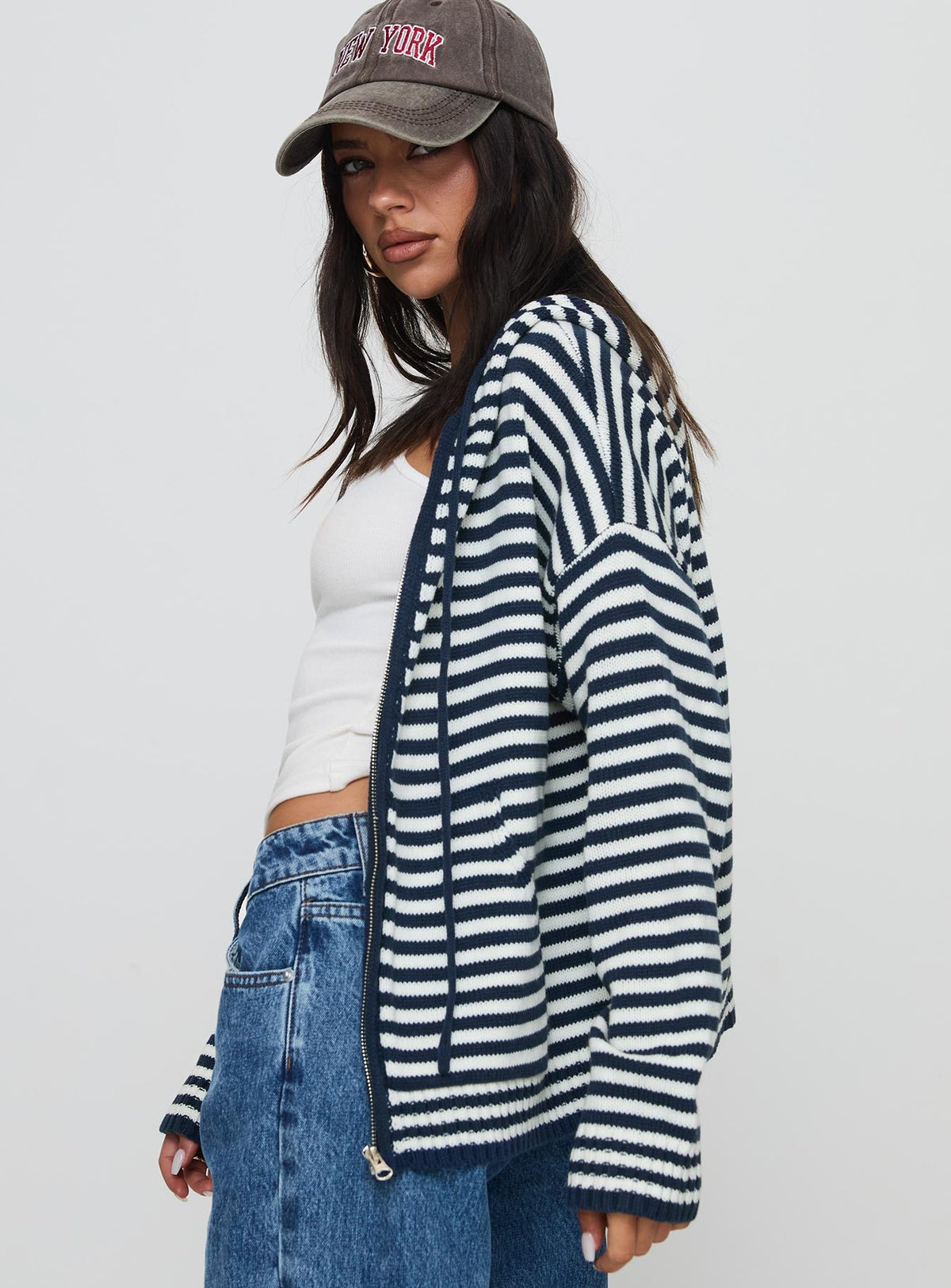 Chaqueta con cremallera Brienna azul marino