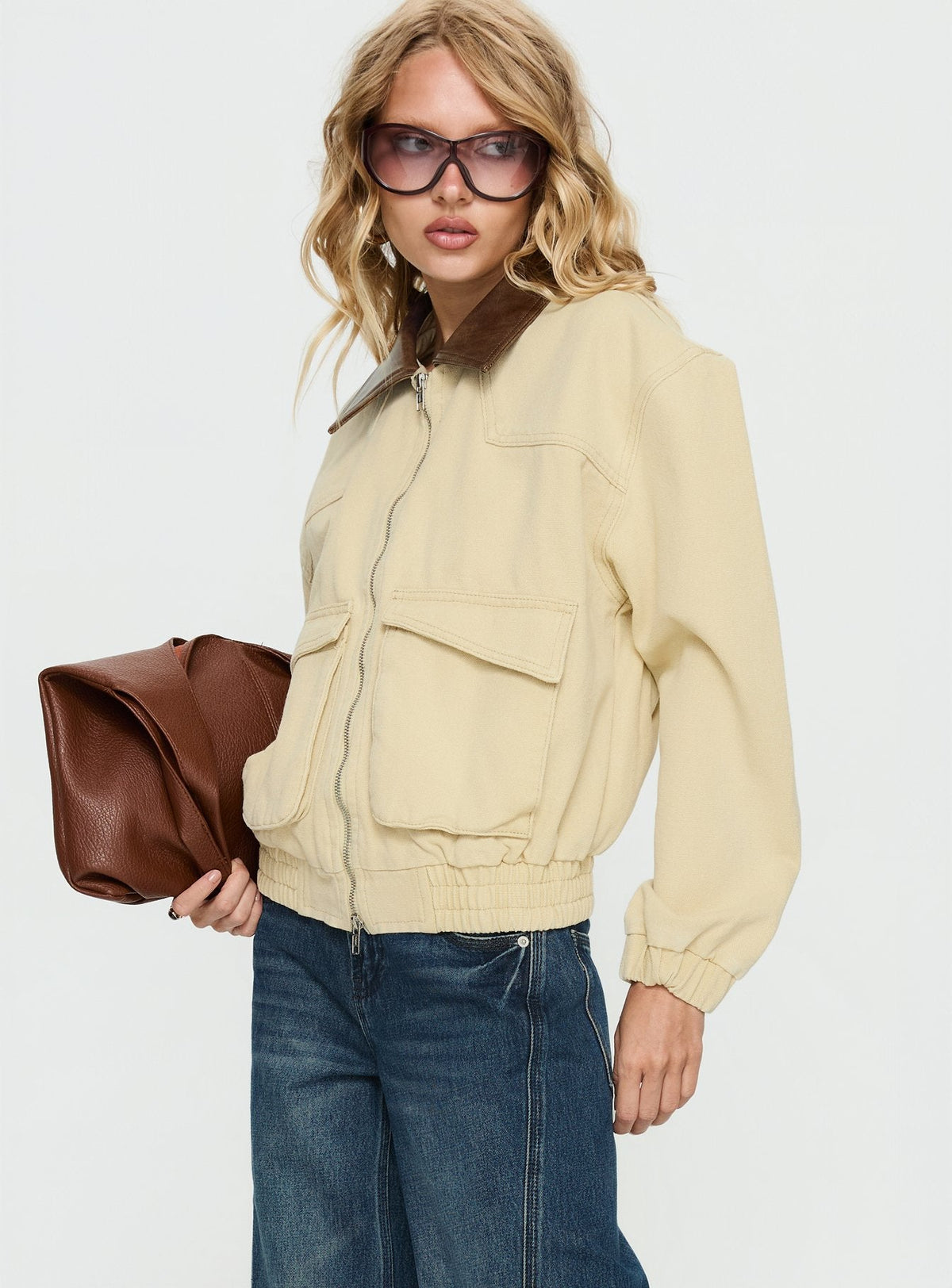 Chaqueta bomber Sancia beige