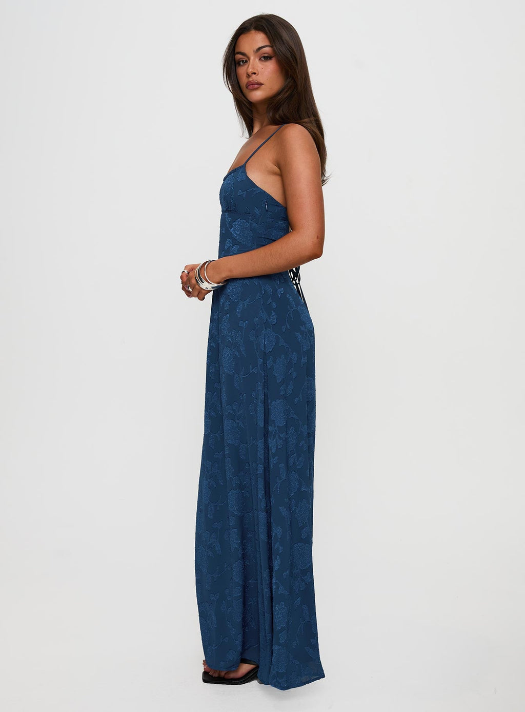 Vestido largo azul marino "South Of France"