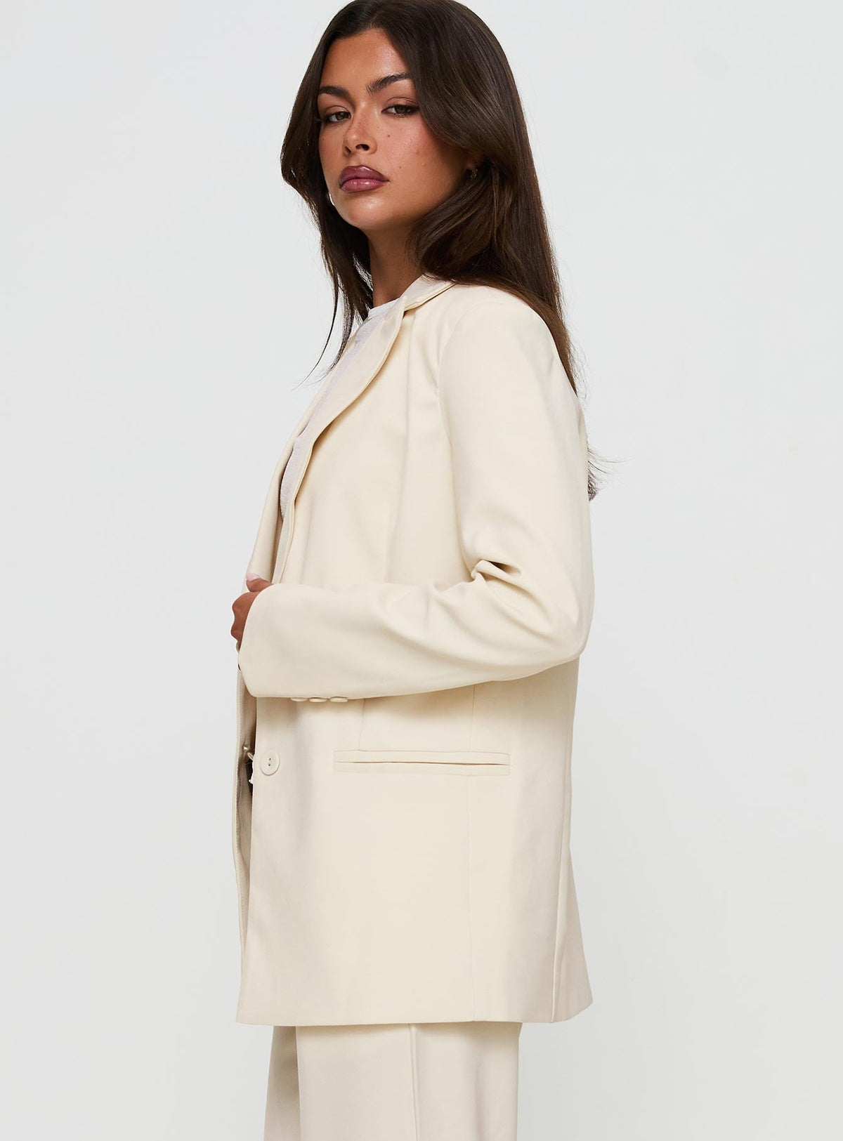 Blazer oversize Crowd Pleaser color crema