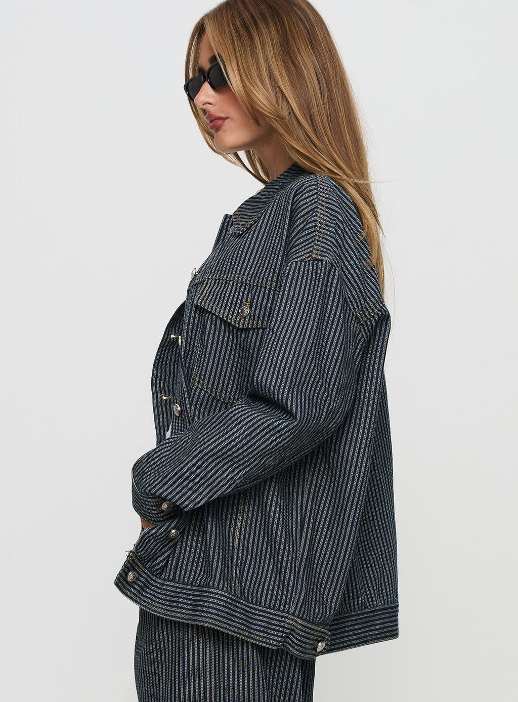 Chaqueta de mezclilla a rayas Actually Invested