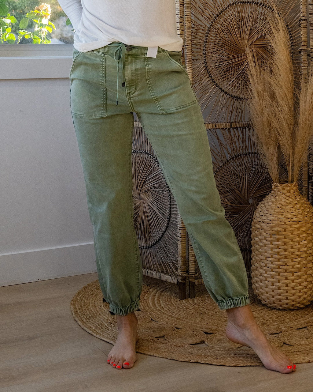 Jeans Jogger Mica Notice Me - Oliva