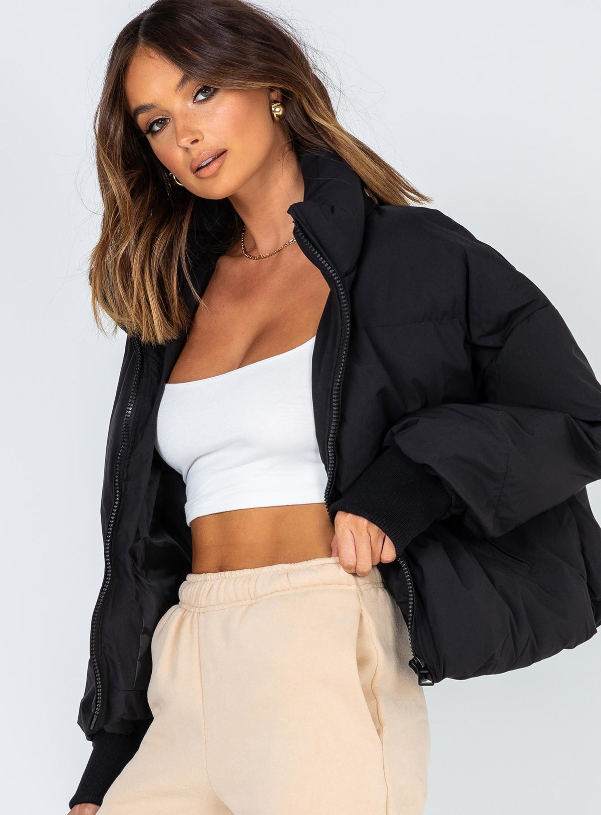 Chaqueta acolchada Abe negra