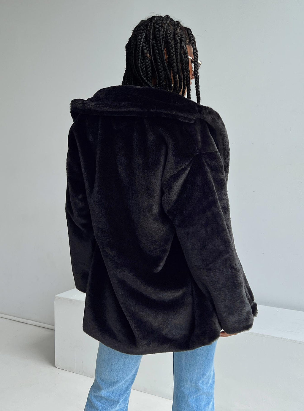 Chaqueta de piel sintética Dune negra