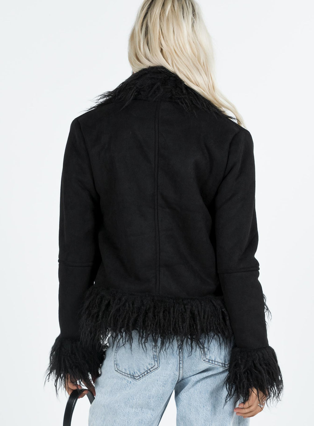 Chaqueta de piel sintética Lowden negra