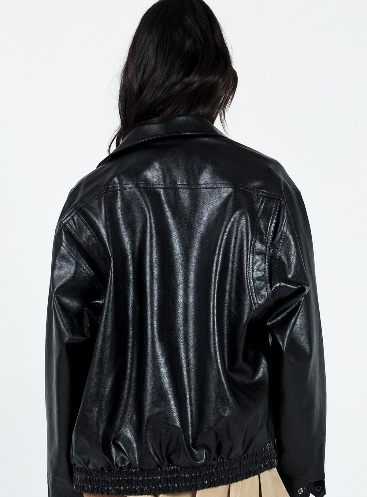 Chaqueta de piel sintética Devija negra