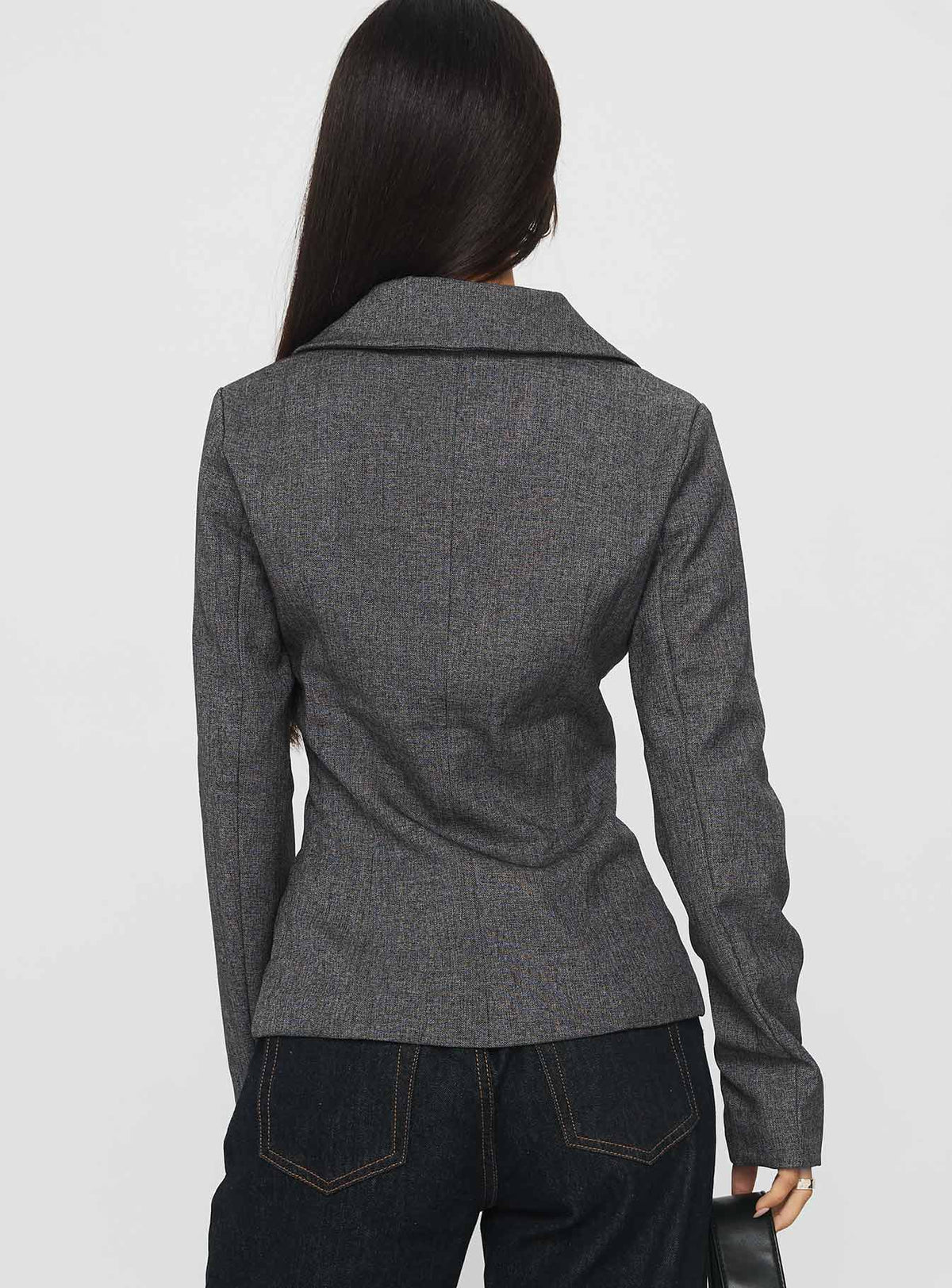 Chaqueta de tweed Holley gris