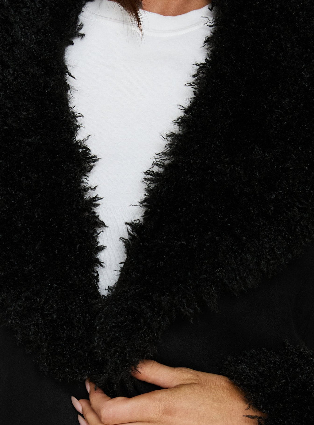 Chaqueta de borrego After Party negra