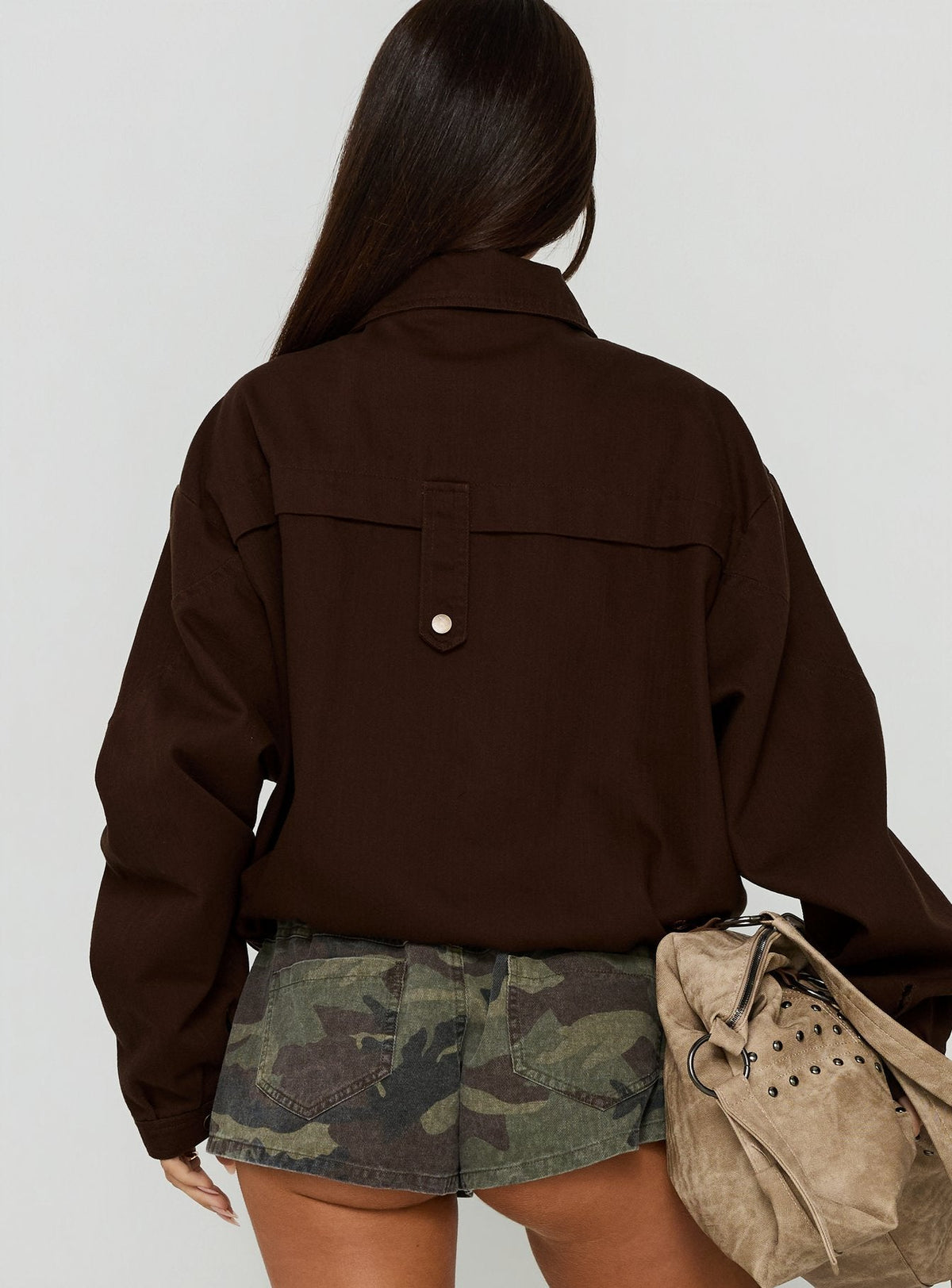 Chaqueta de mezclilla ligera Jaxton color marrón lavado