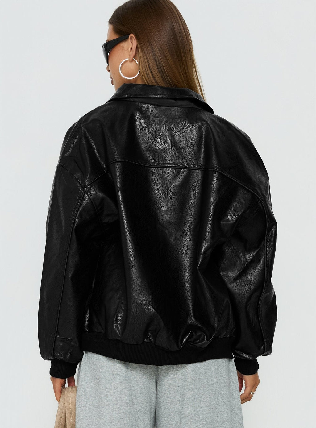 Chaqueta bomber de piel sintética Goldsmith negra