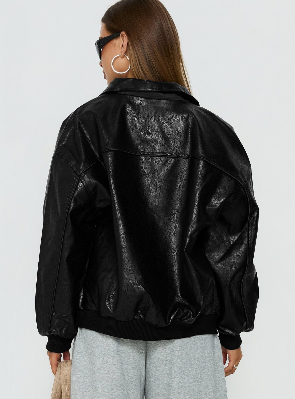 Chaqueta bomber de piel sintética Goldsmith negra