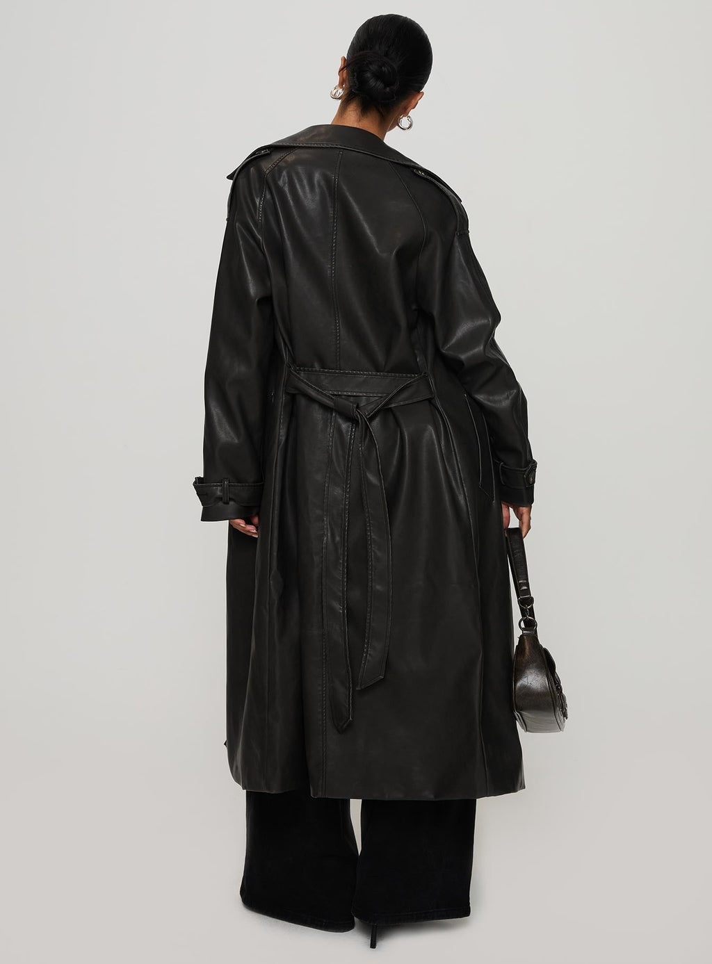 Chaqueta de piel sintética Day To Night, negro lavado