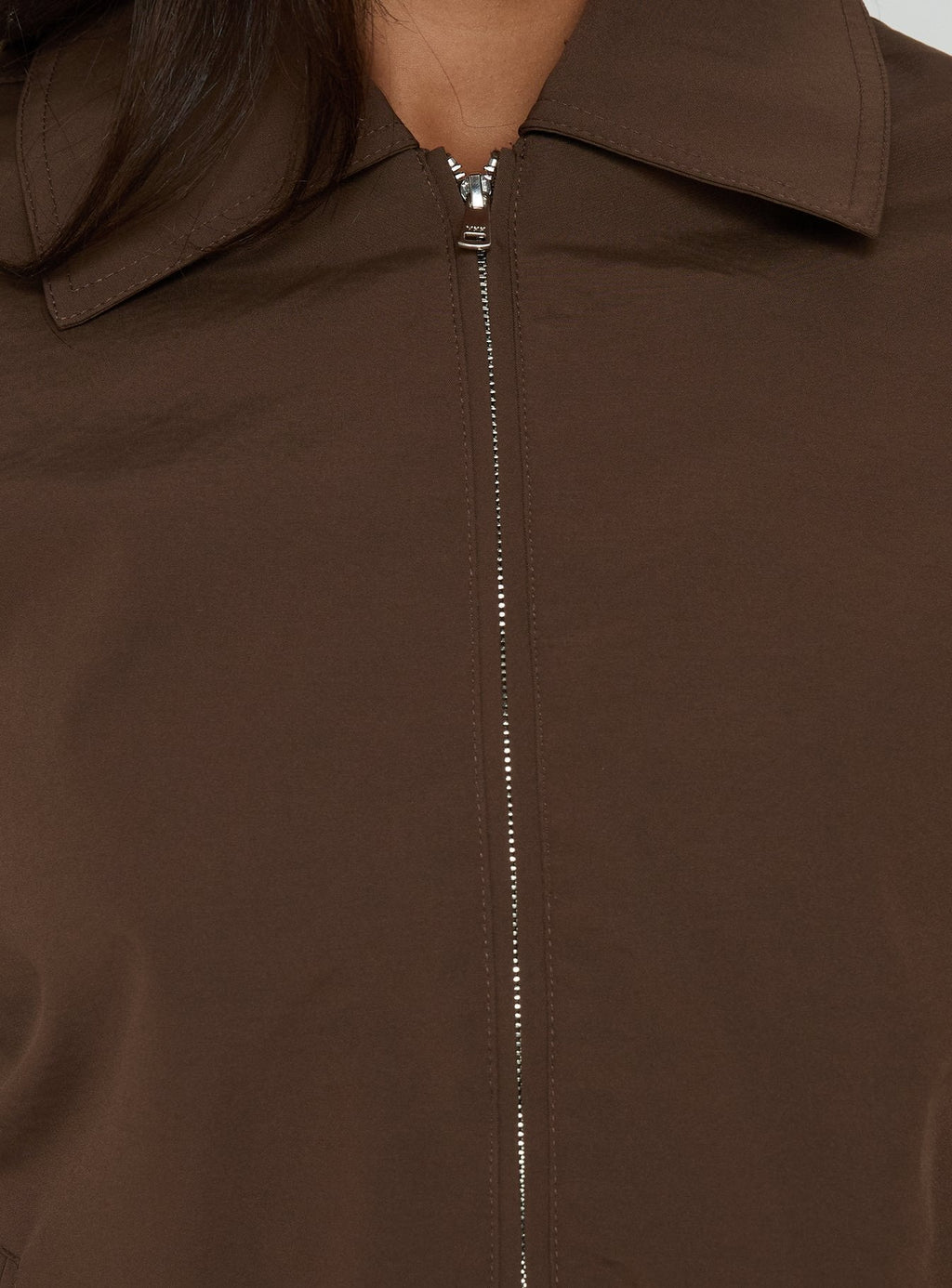 Chaqueta tipo bomber de lona Scorpia color marrón oscuro