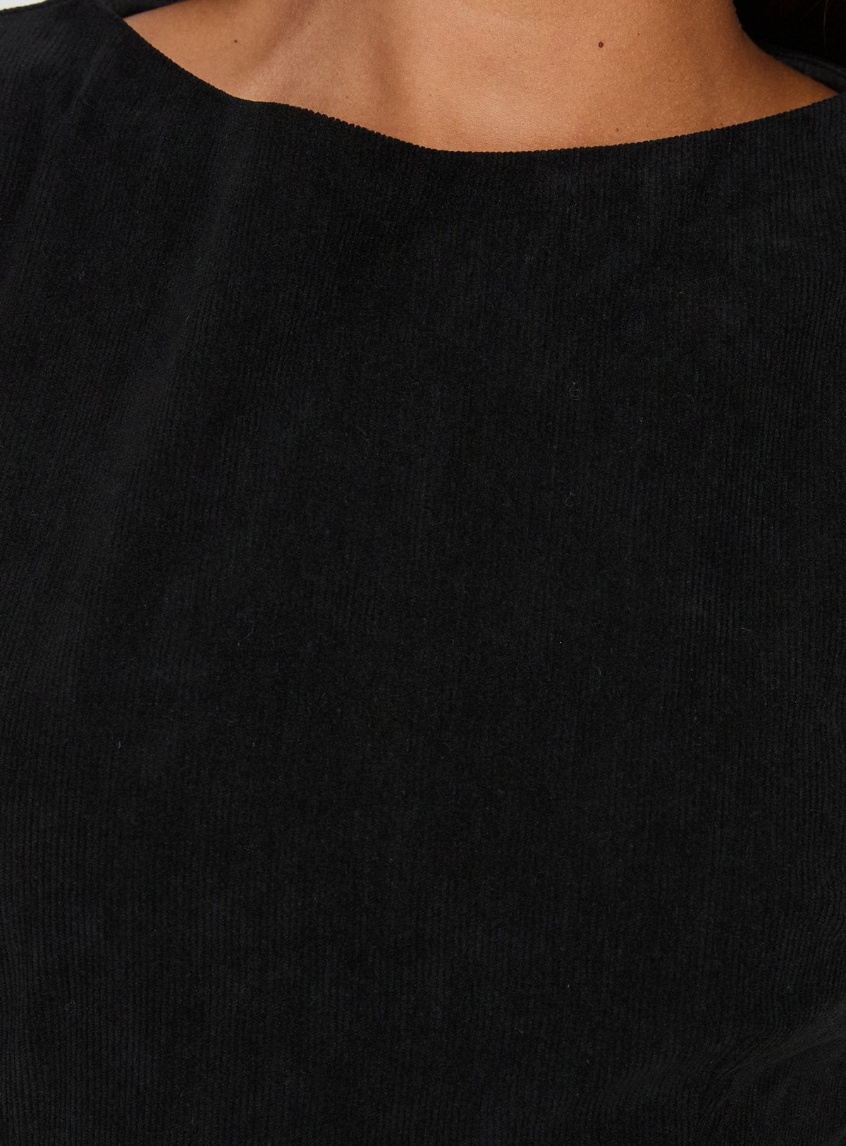 Vestido corto de pana Alfalfa negro