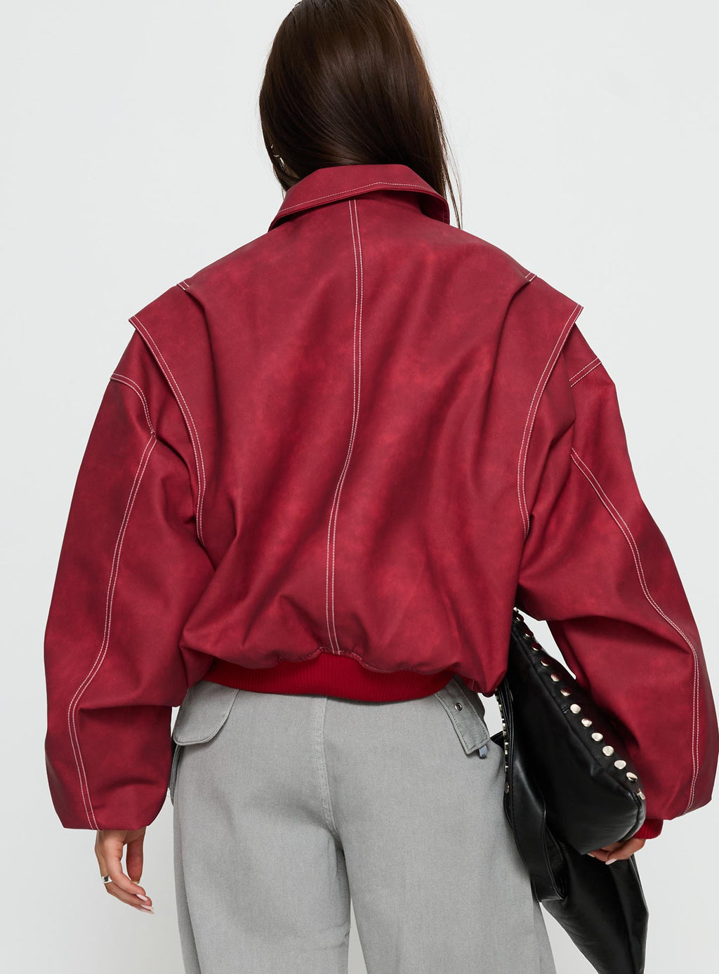 Chaqueta bomber Vista color carmesí