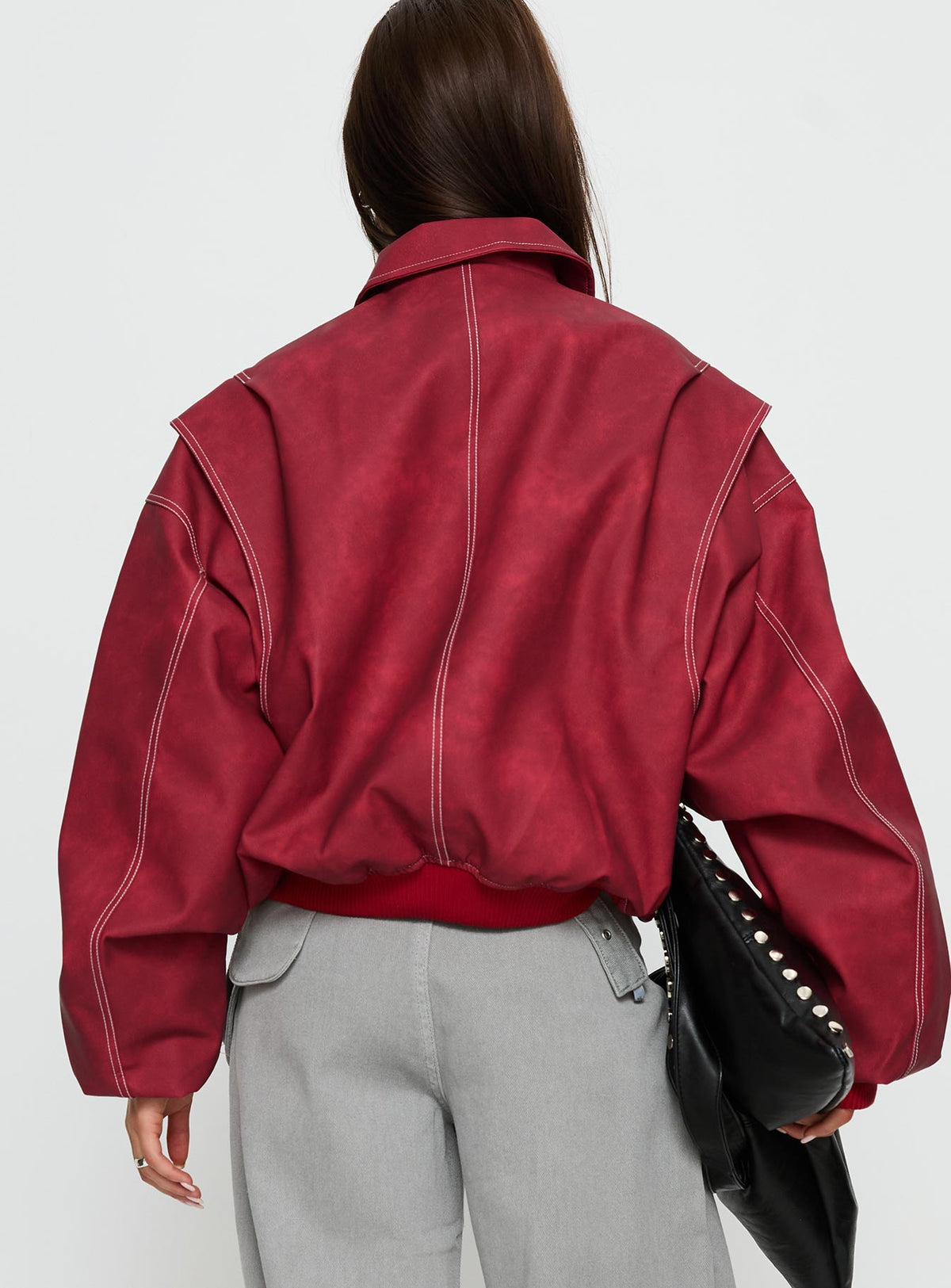 Chaqueta bomber Vista color carmesí