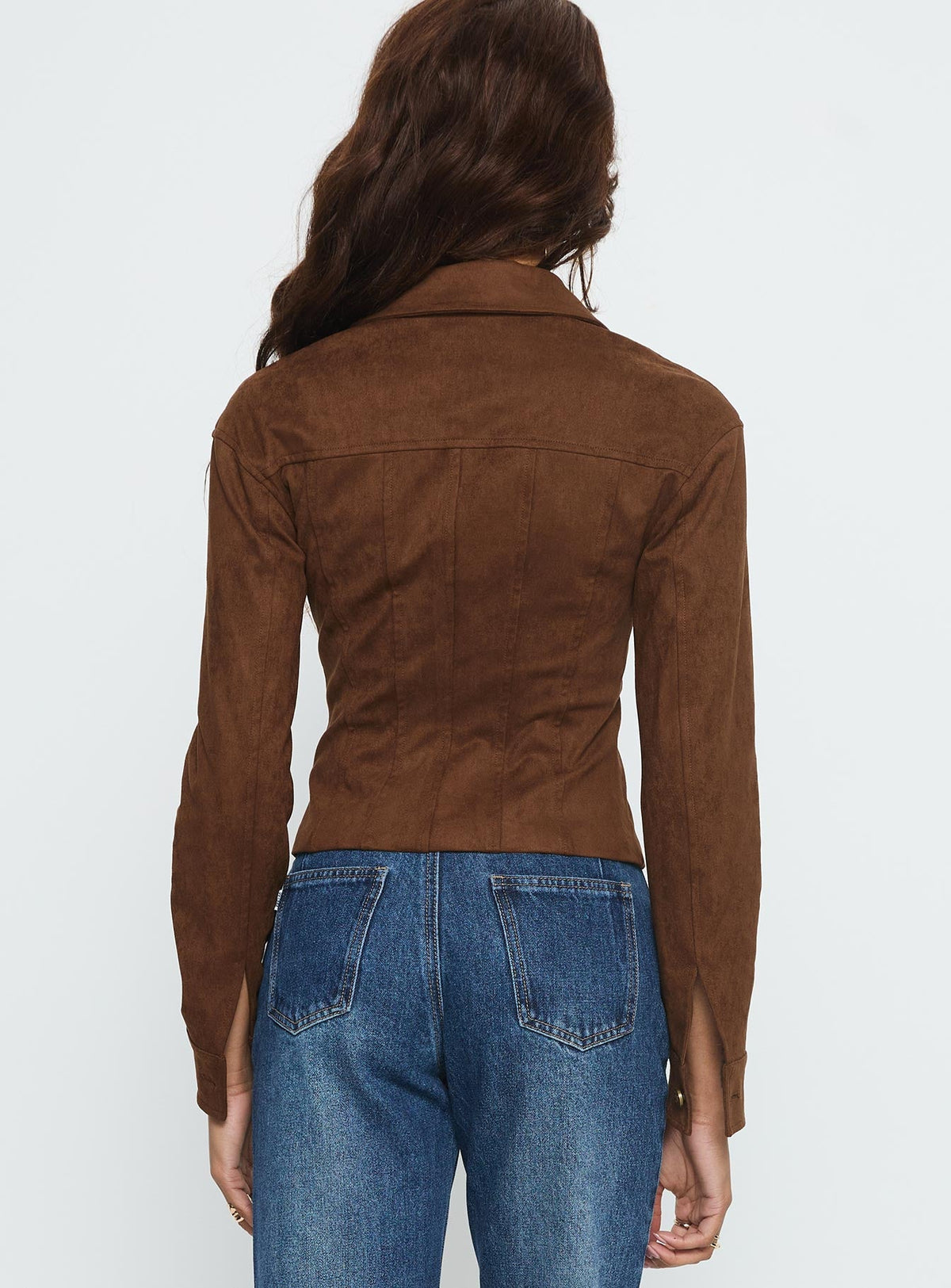 Chaqueta entallada para invitadas chocolate