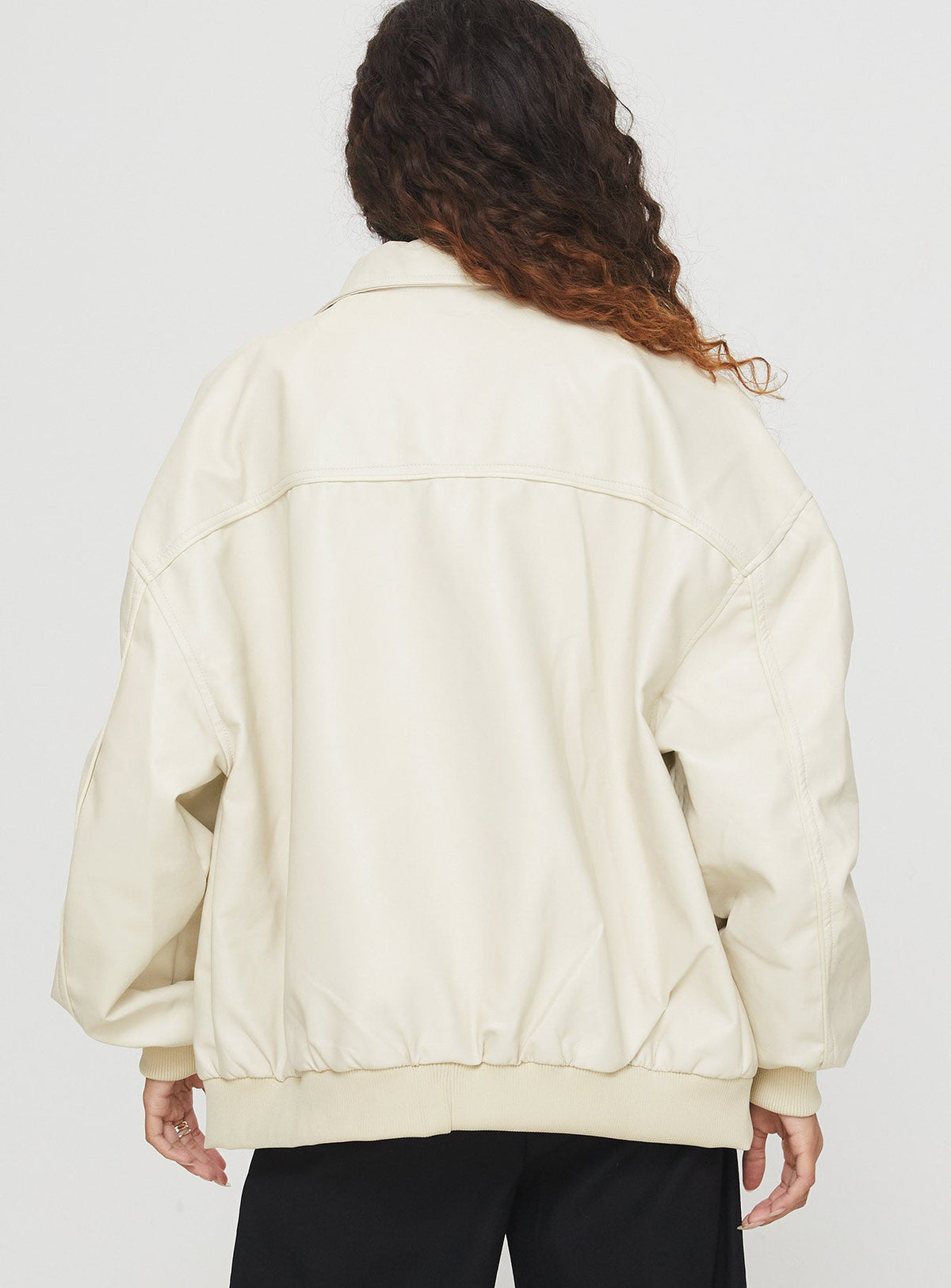 Chaqueta bomber de piel sintética Goldsmith color crema