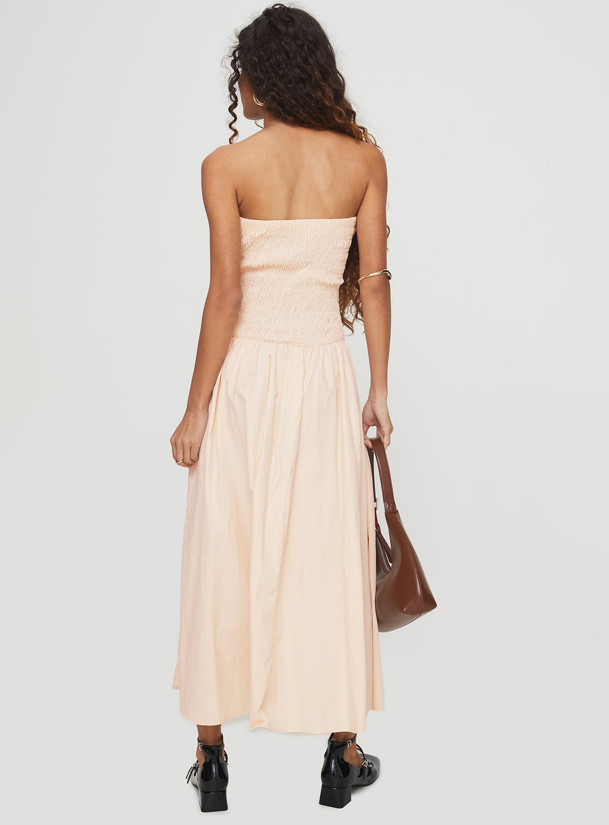 Vestido largo Atara color crema