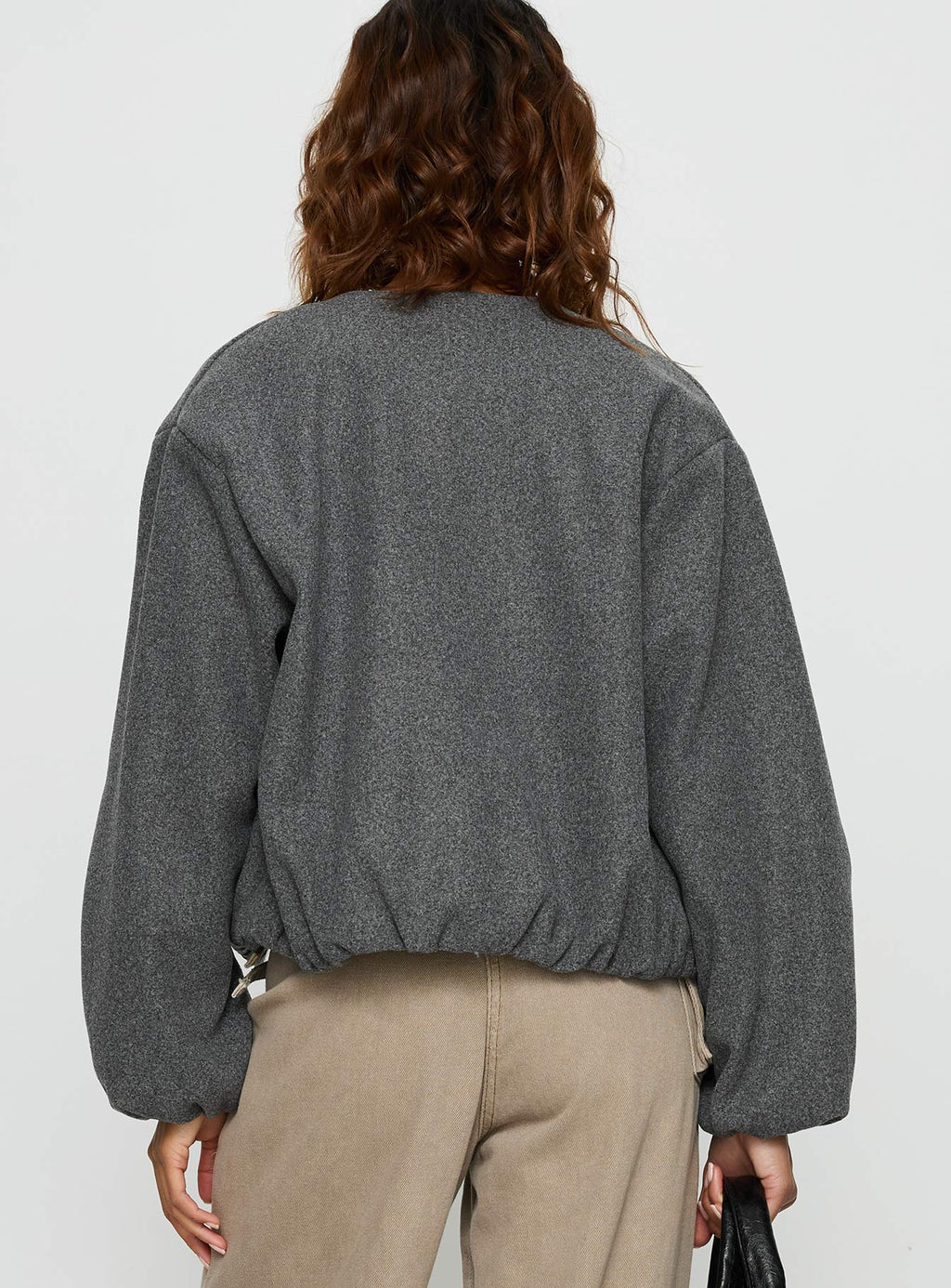 Chaqueta bomber corta Karletta gris