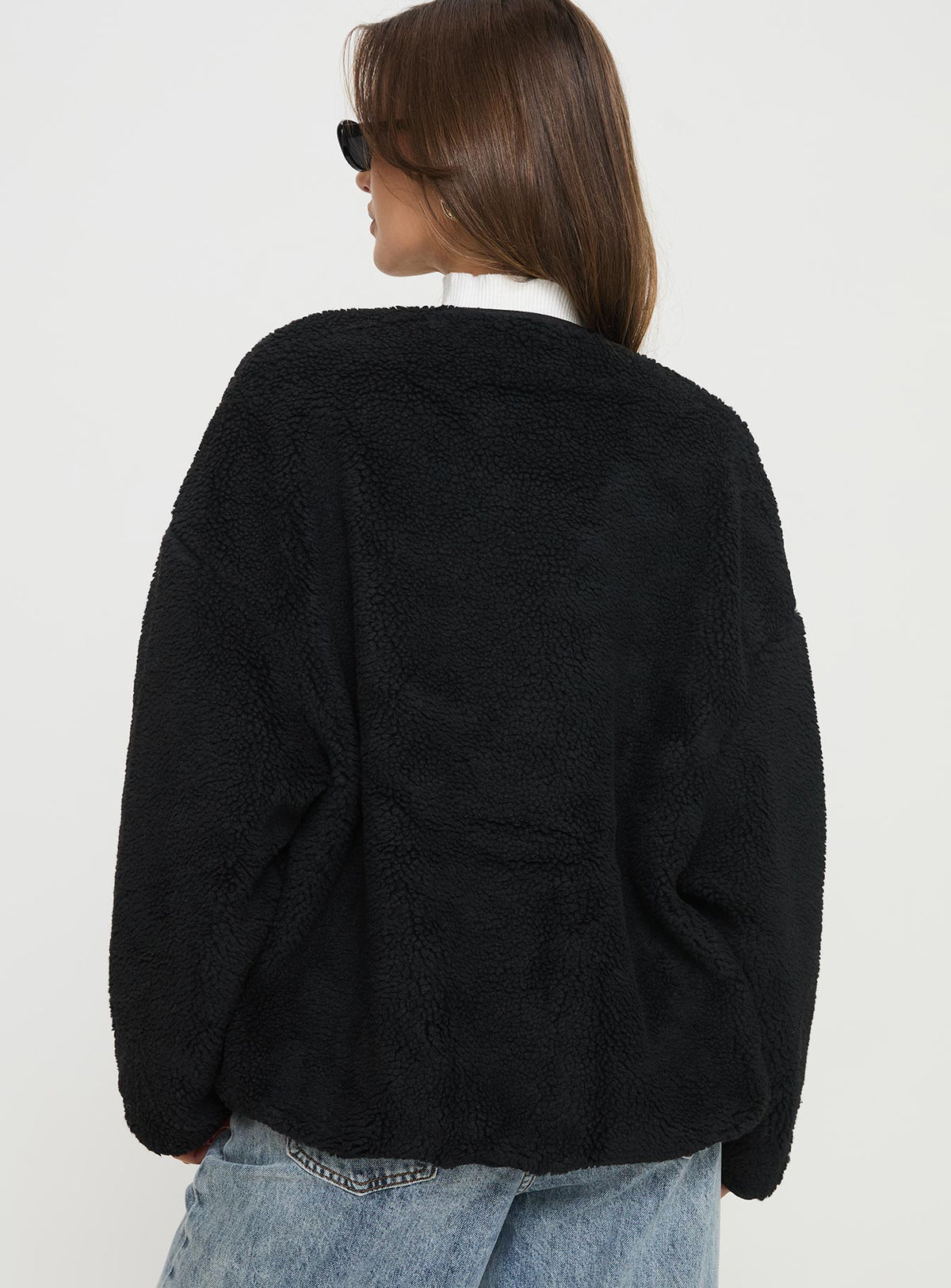 Abrigo de peluche Adylic negro