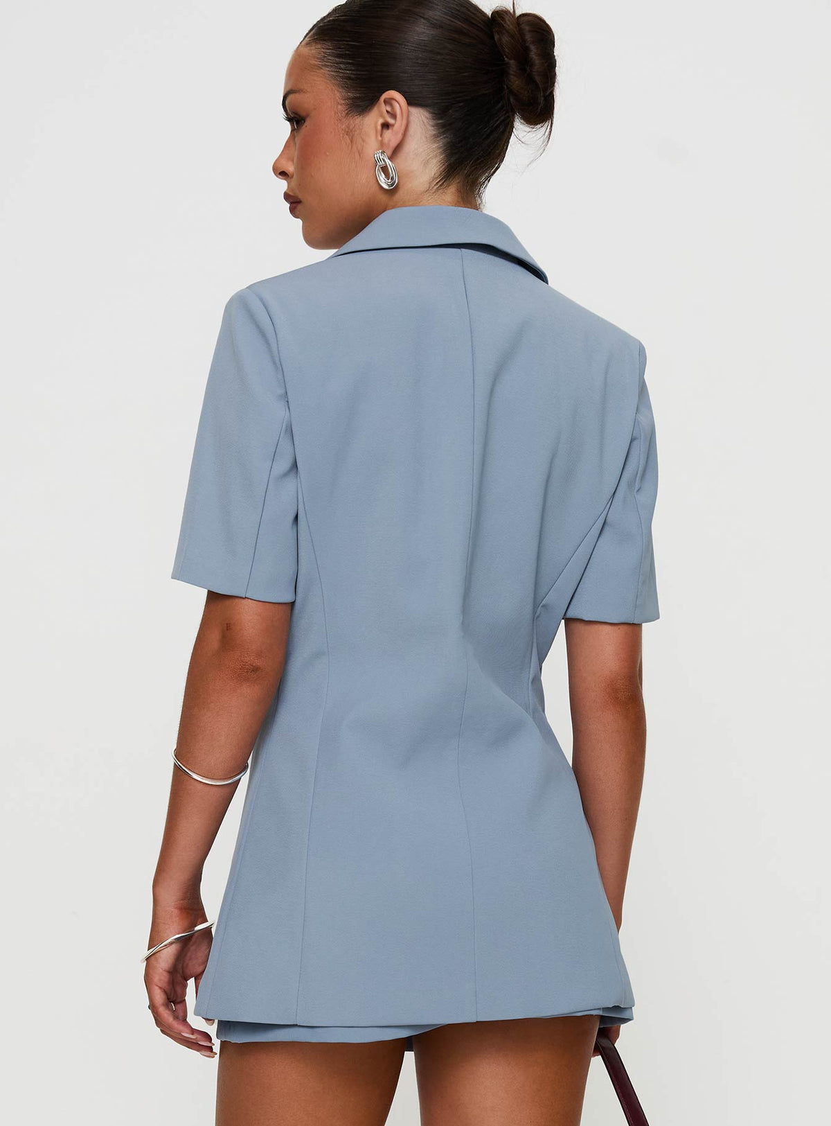 Blazer de manga corta Bisou Bisou azul