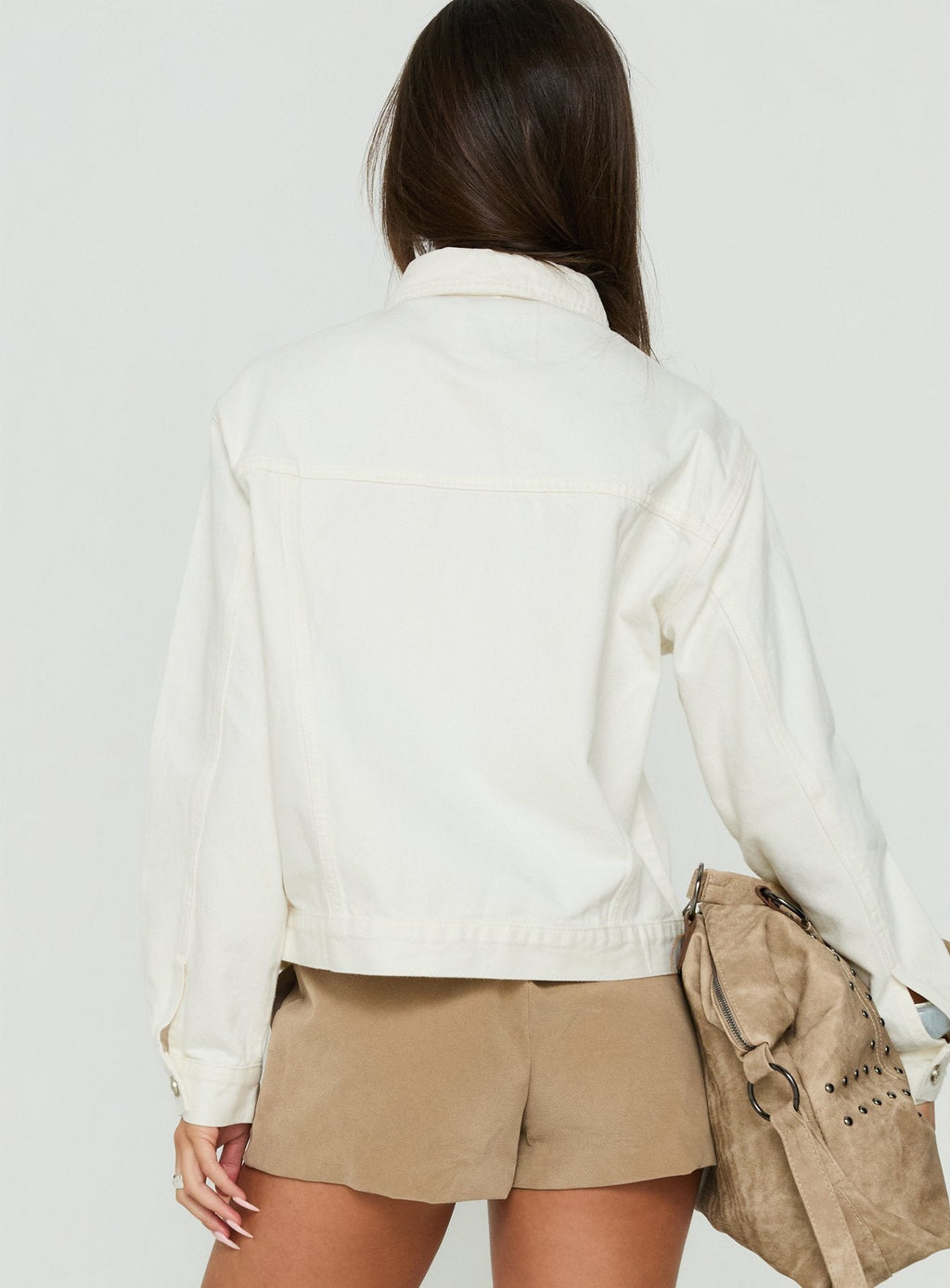 Chaqueta vaquera oversize Truss blanca