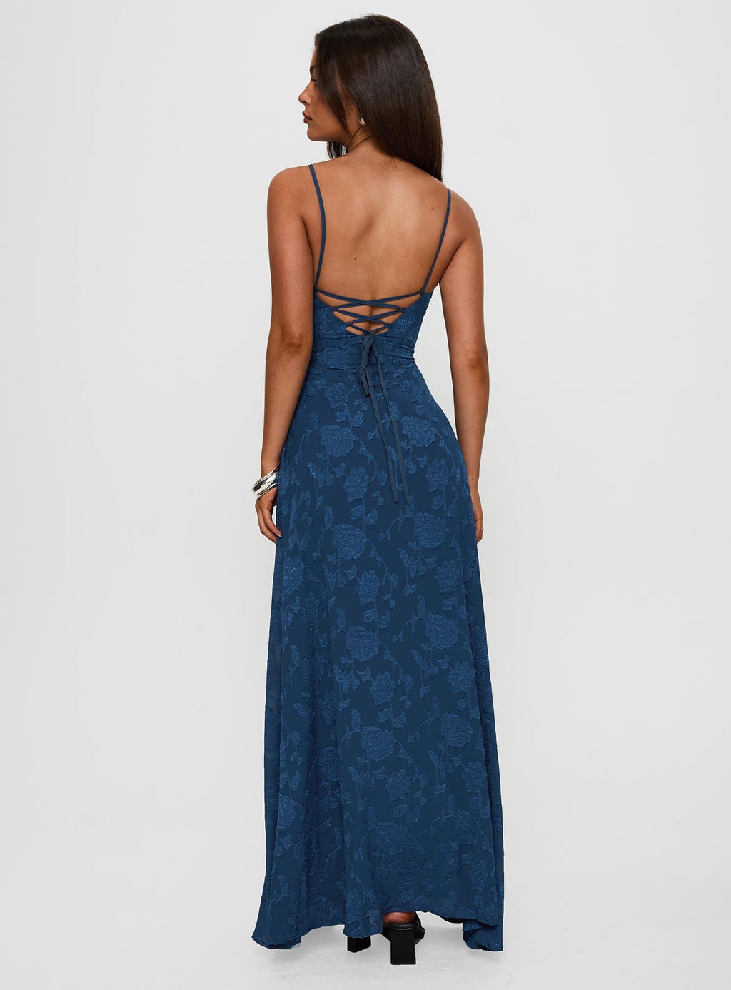 Vestido largo azul marino "South Of France"