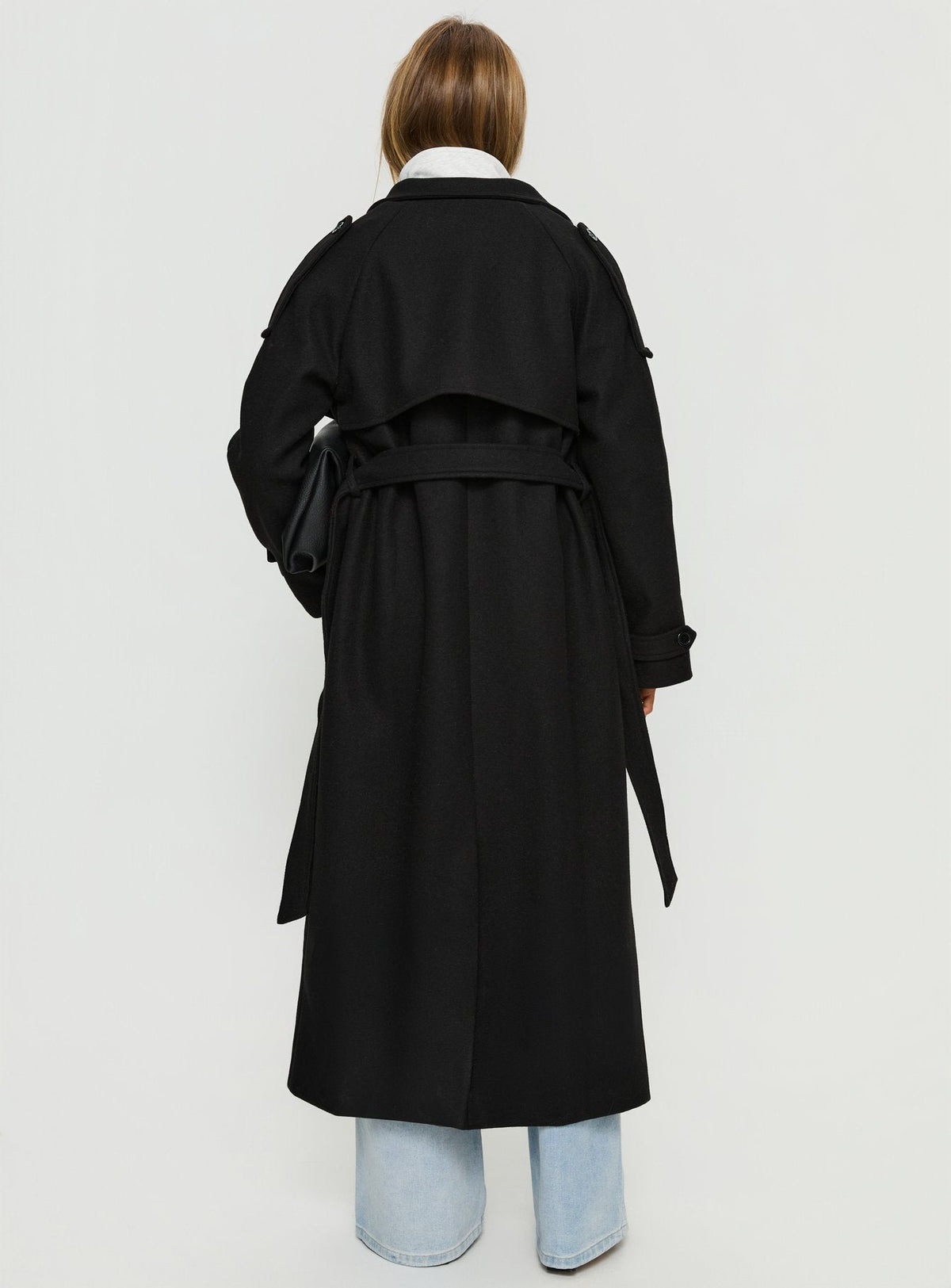 Gabardina larga Rylanne negra