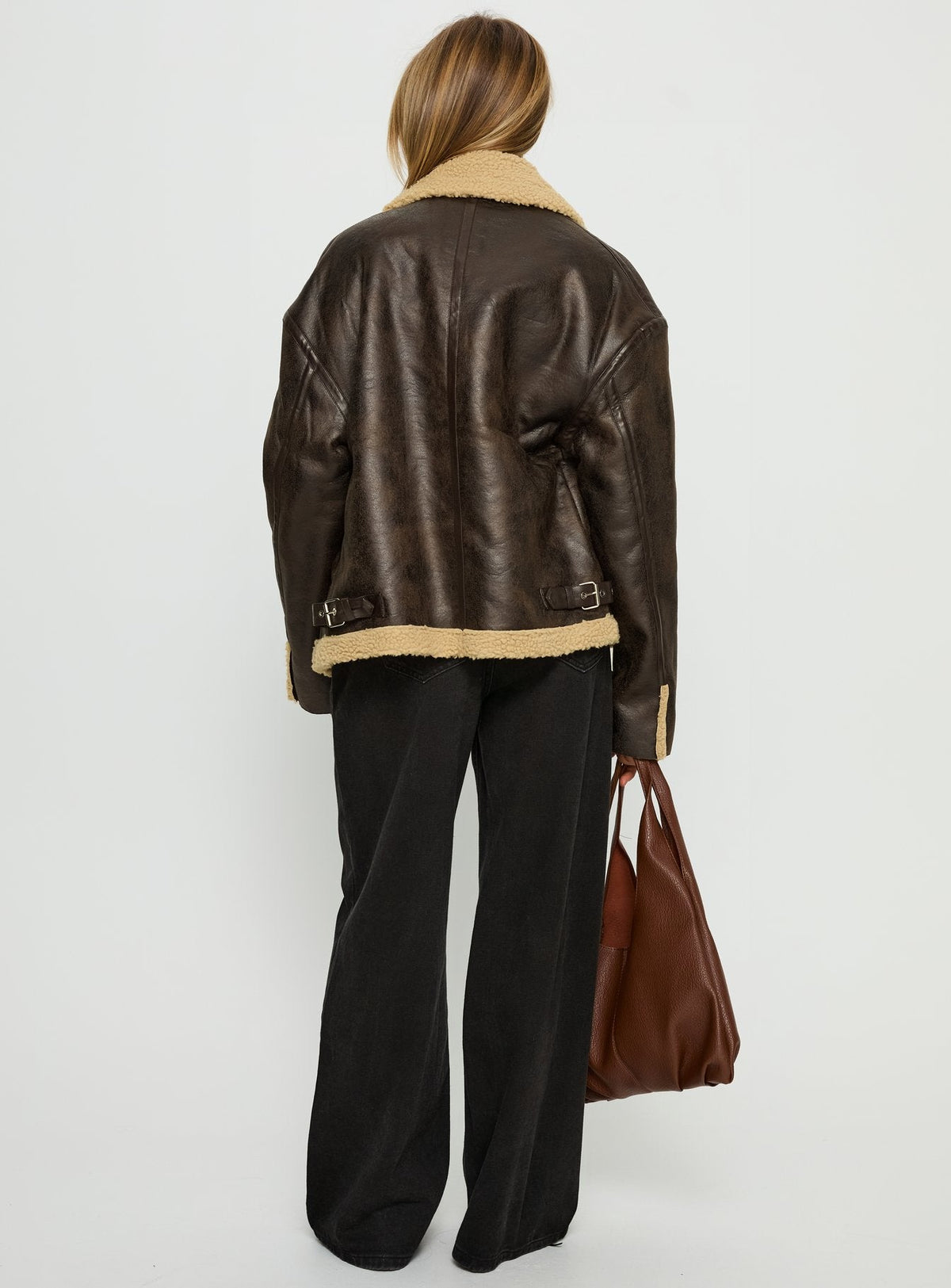 Chaqueta con cuello Benetta marrón