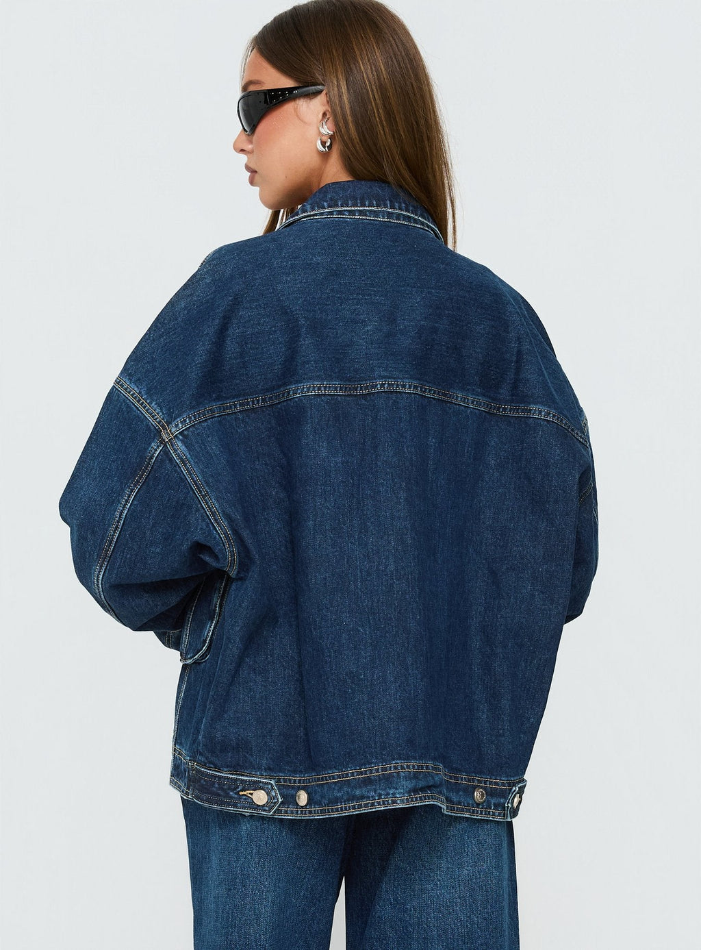Chaqueta oversized Kier en denim lavado azul oscuro