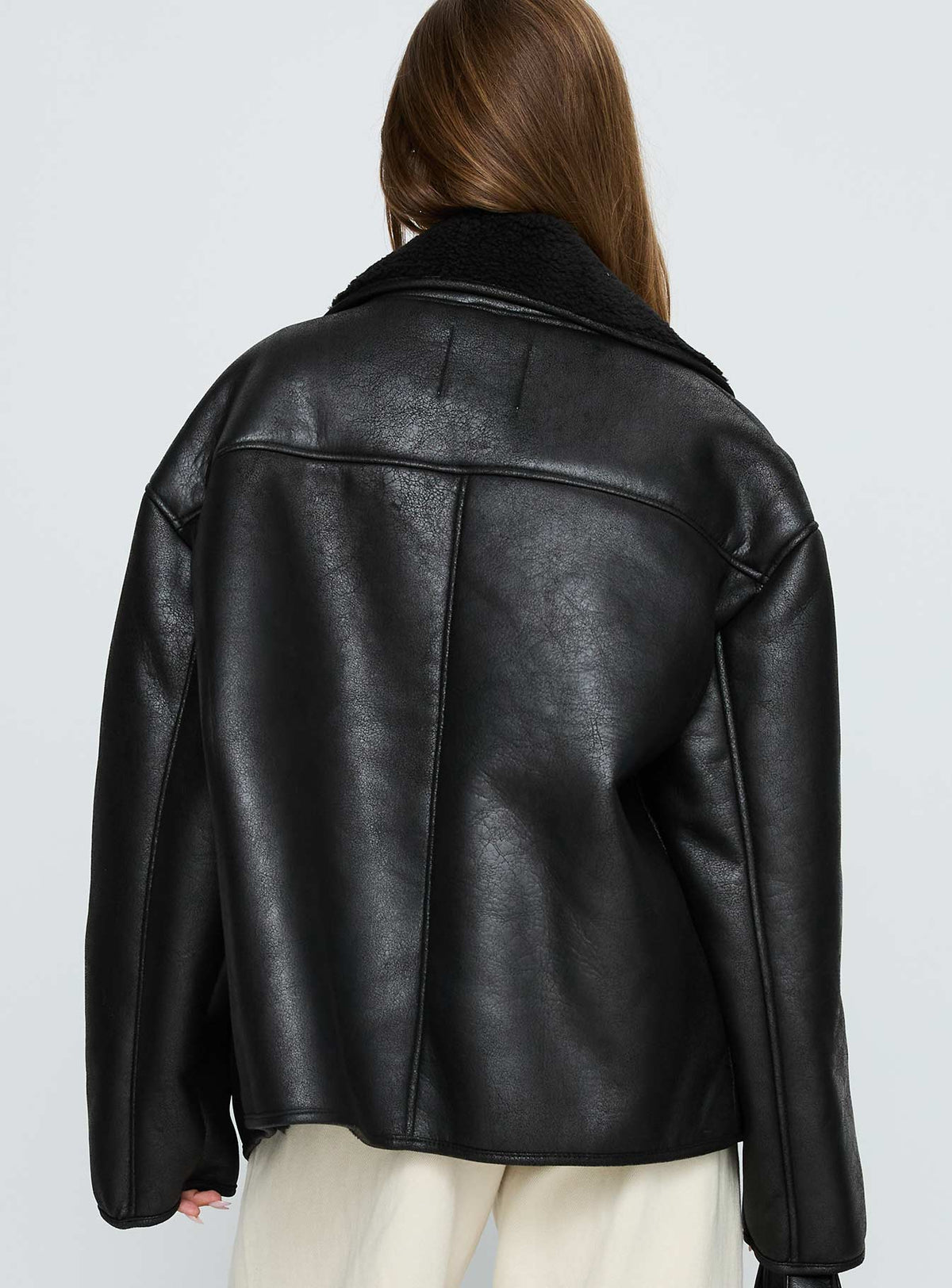 Chaqueta de piel sintética Nunez negra