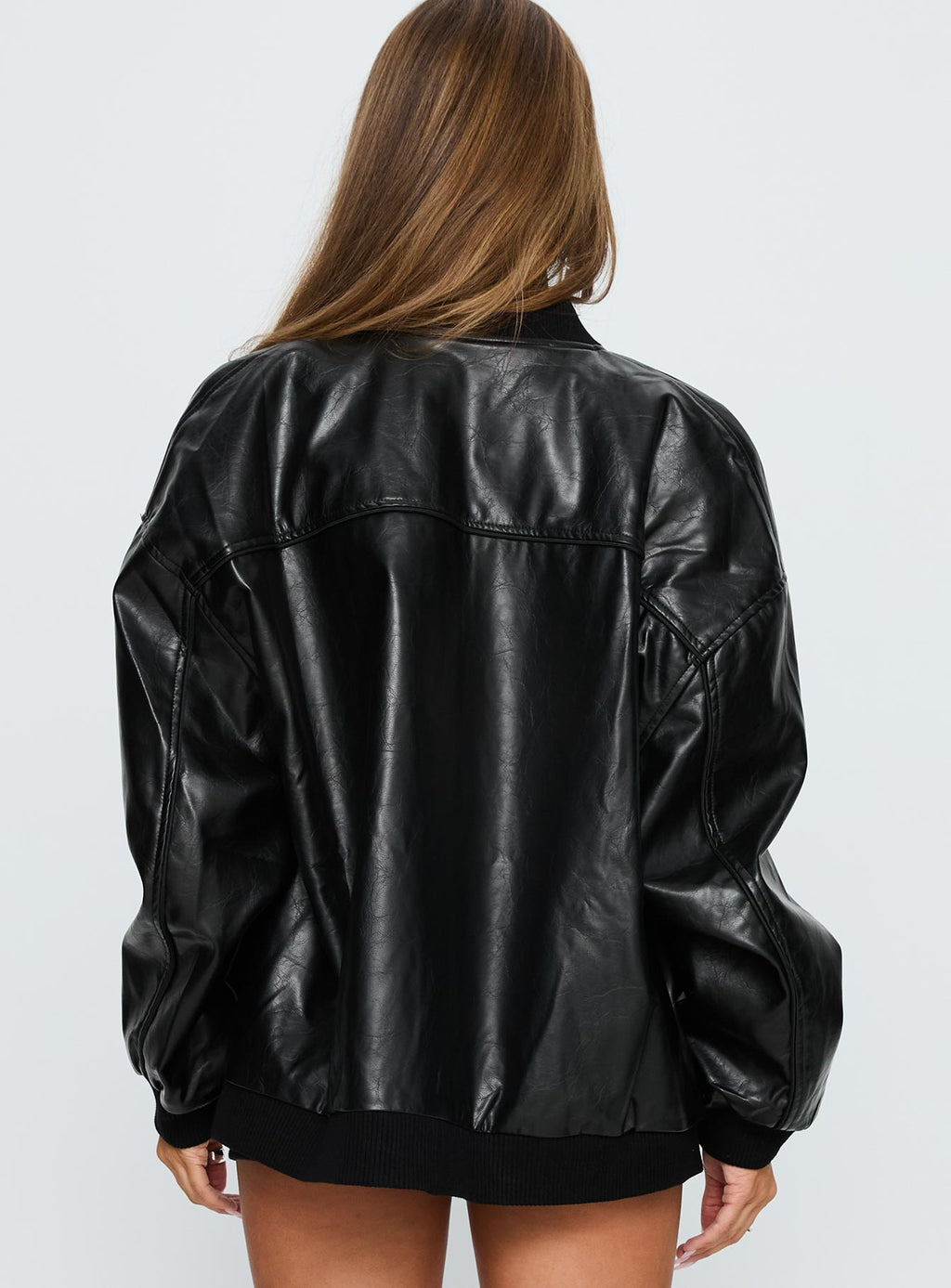 Chaqueta bomber de piel sintética Believe It color negro