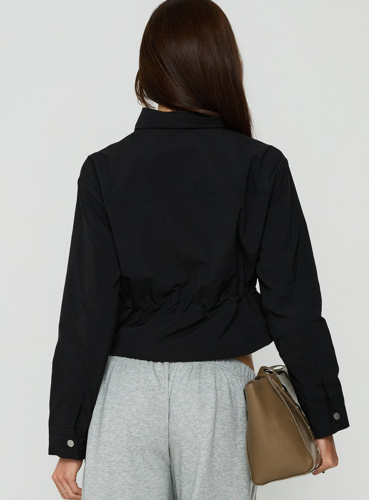 Chaqueta de cuello embudo Annisa negra