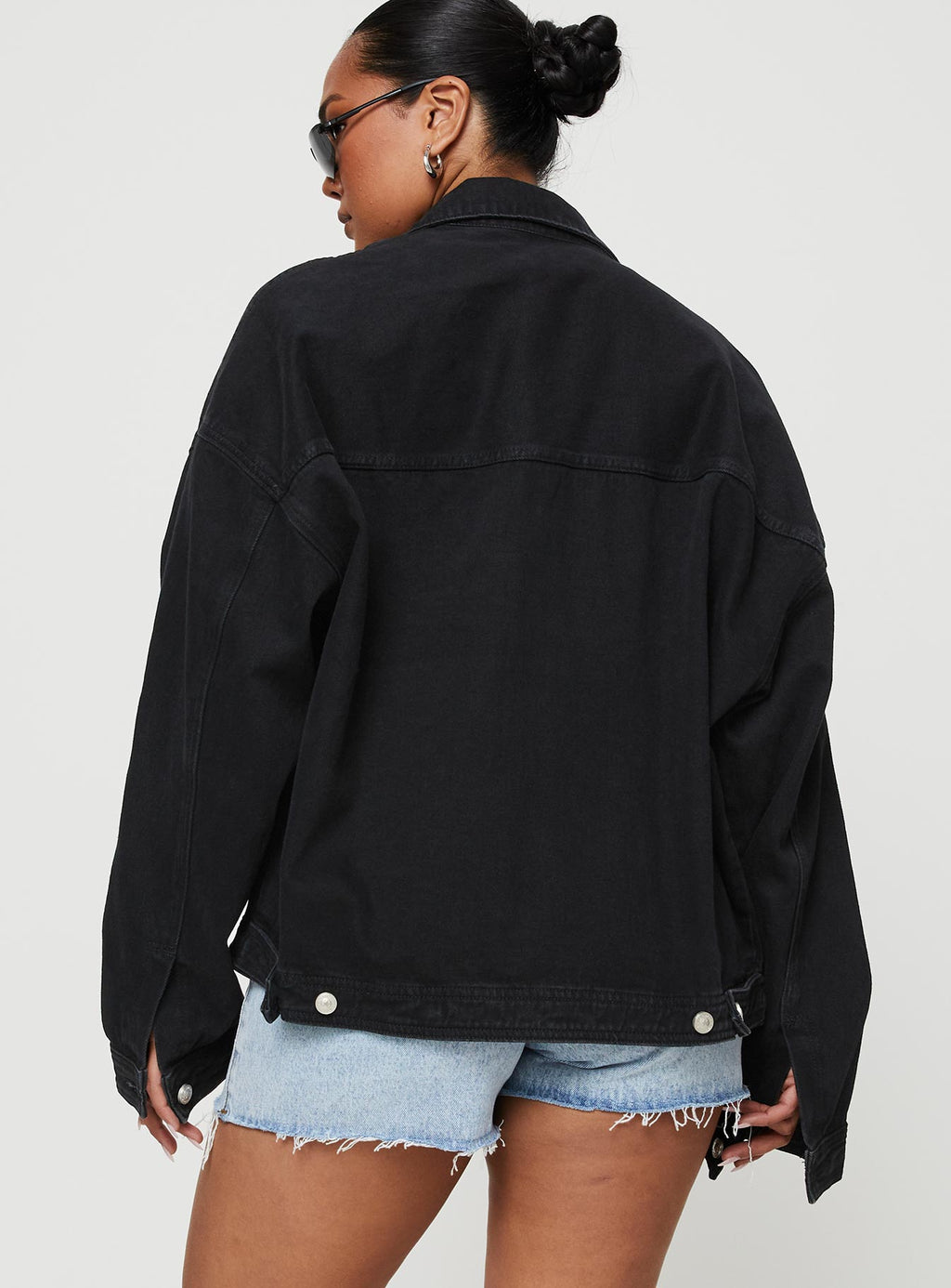 Chaqueta vaquera oversize Kier negra