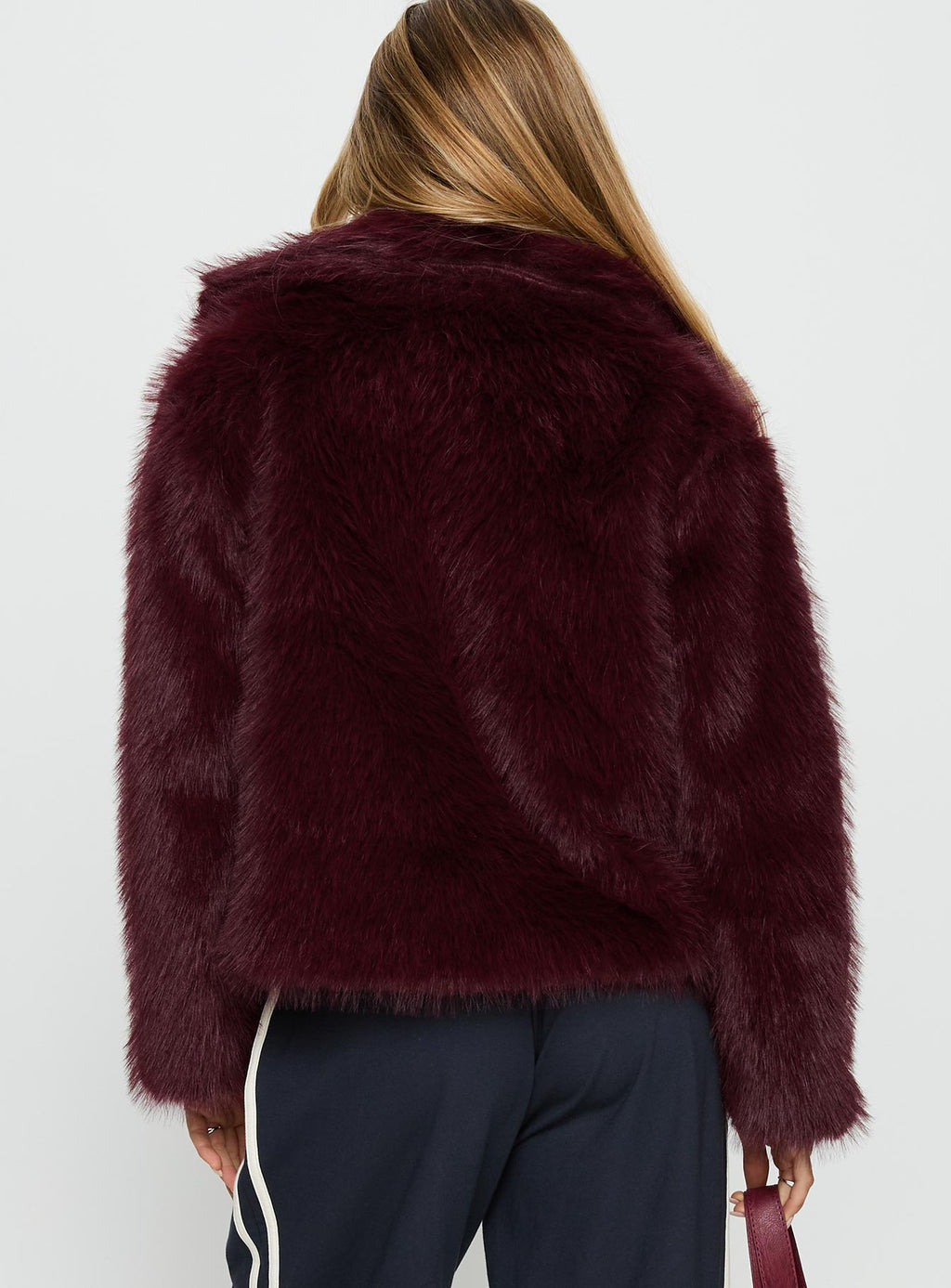 Chaqueta de piel sintética Liannah roja