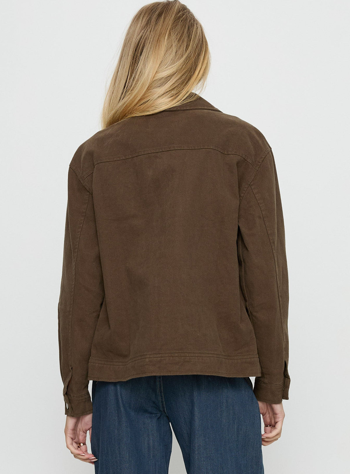 Chaqueta Nelsie de corte oversize con cuello, color verde