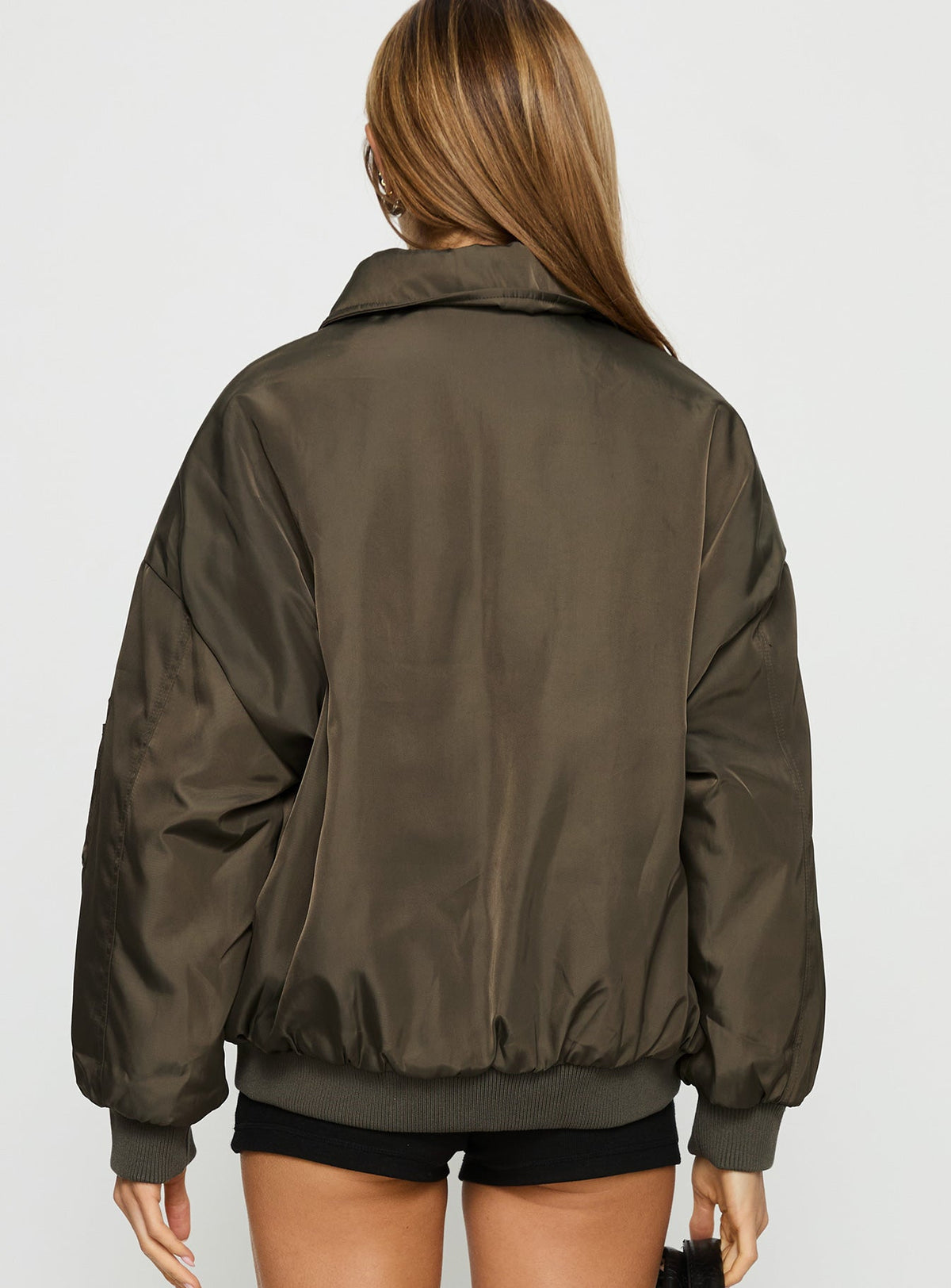 Chaqueta bomber Say Less color caqui