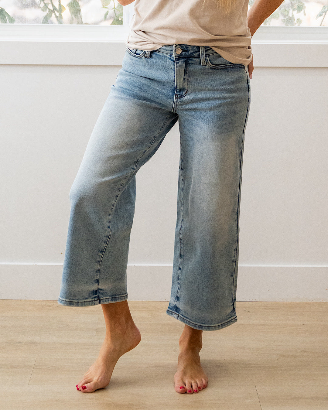 Jeans tipo culotte de pierna ancha Gretchen de Judy Blue