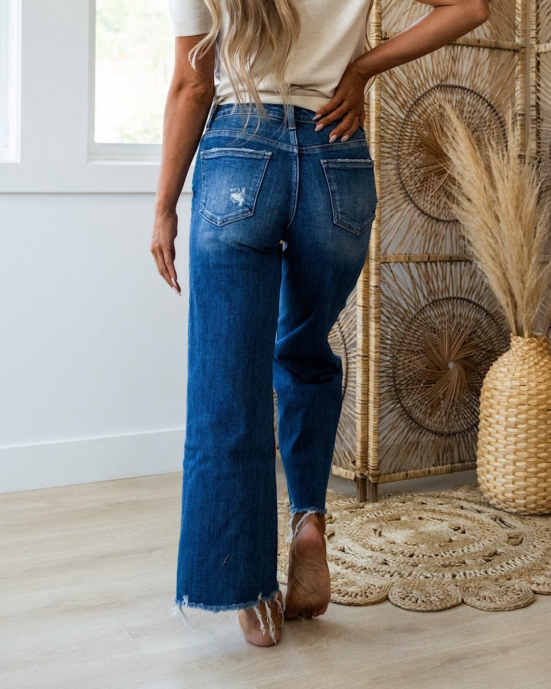 Jeans de pierna ancha y sin desgaste What If de Lovervet