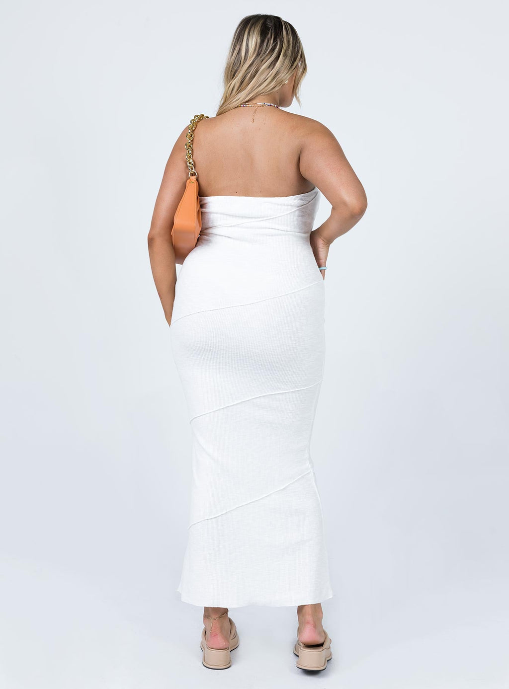Vestido midi Oscar blanco