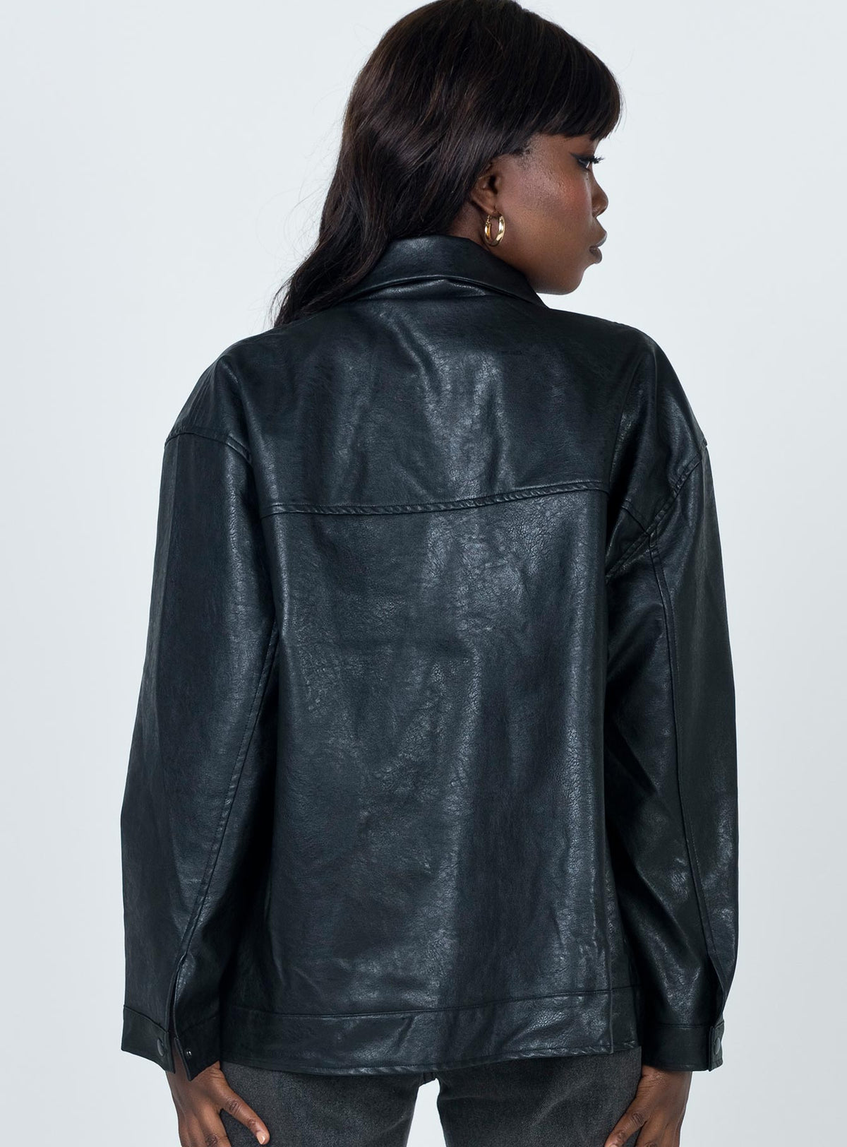 Chaqueta de piel sintética Callie negra