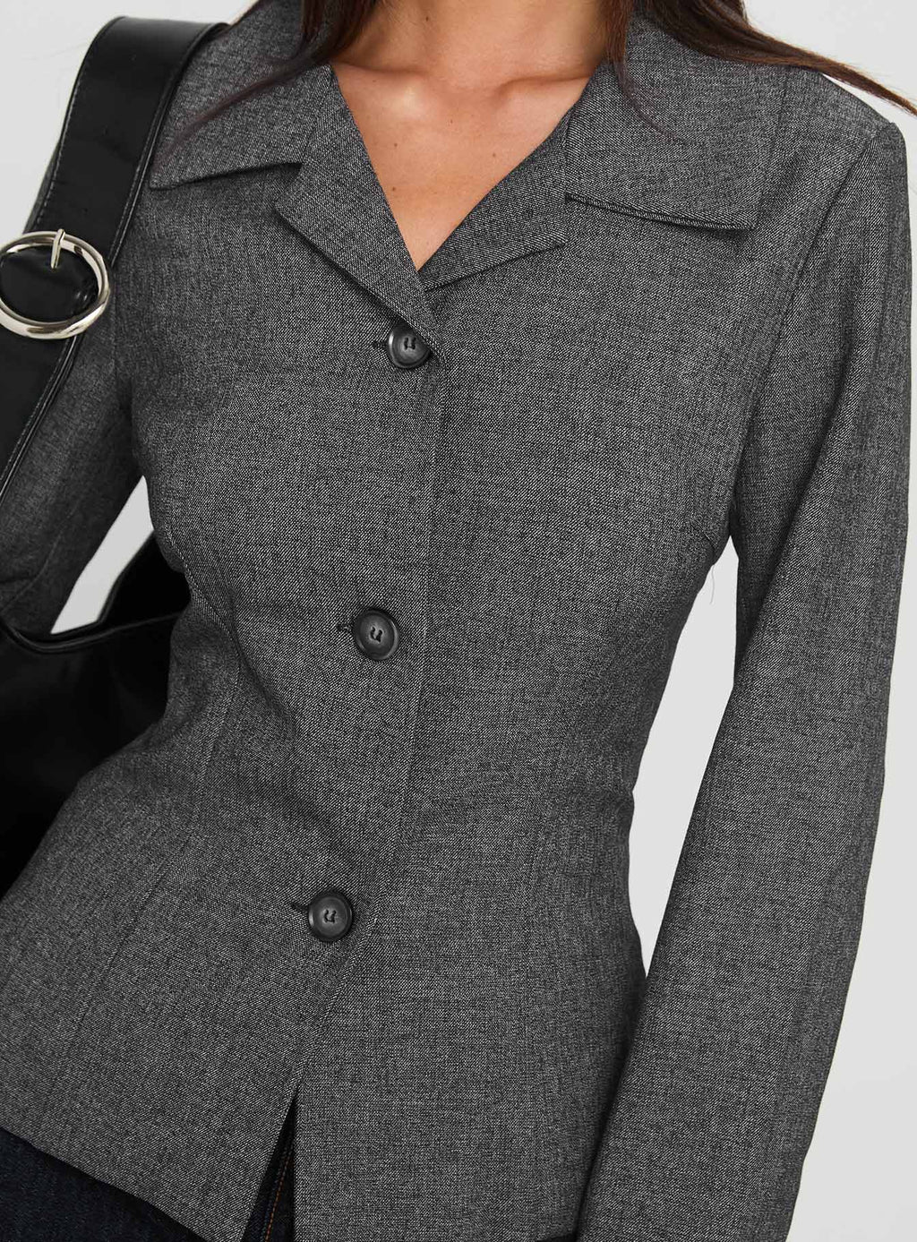 Chaqueta de tweed Holley gris