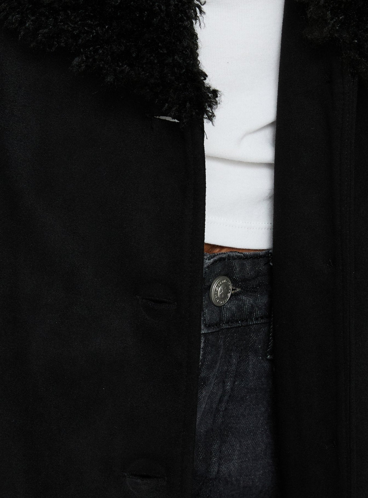 Chaqueta de borrego After Party negra