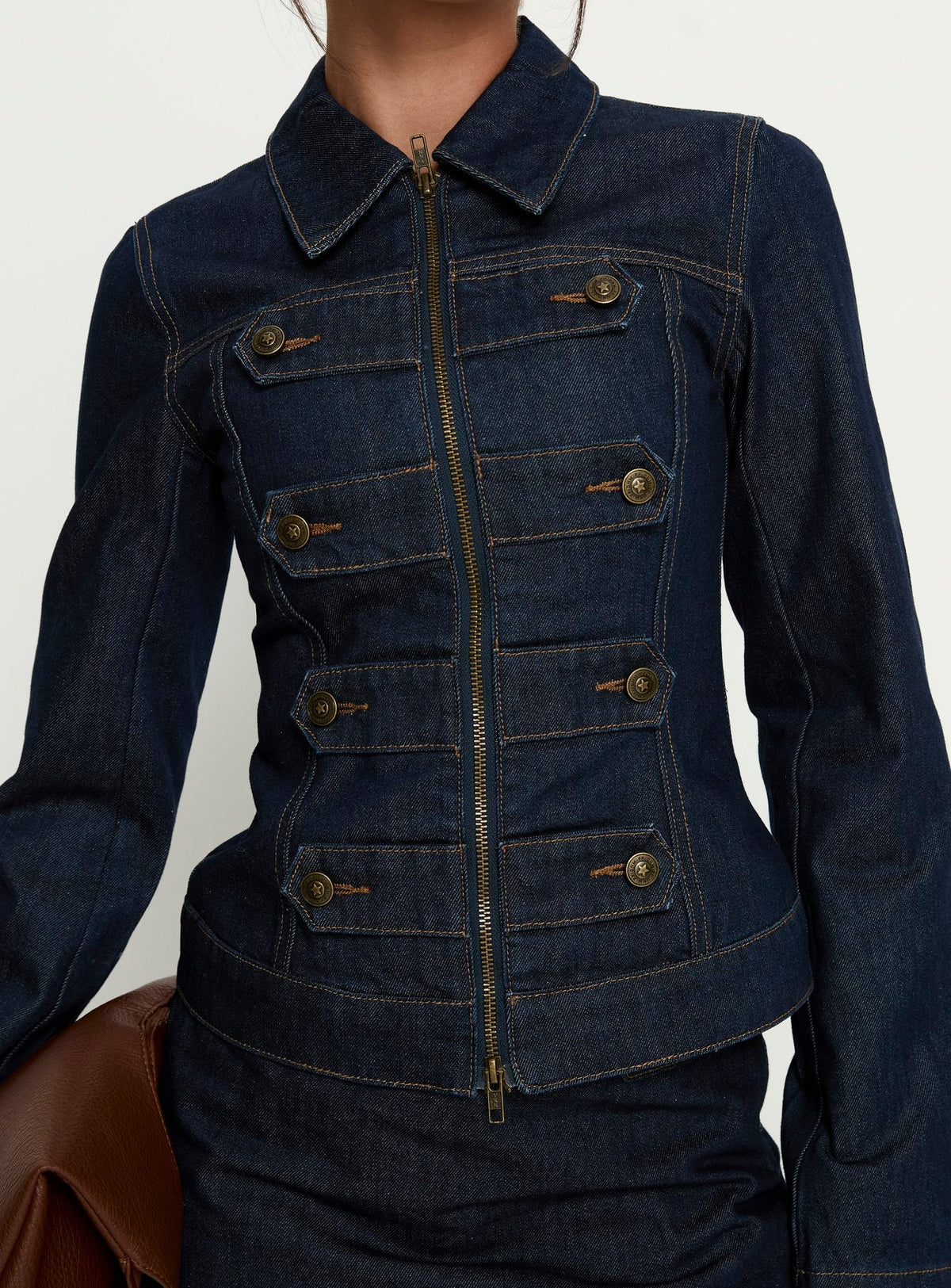 Chaqueta vaquera con hebilla Cristen Cadet color índigo