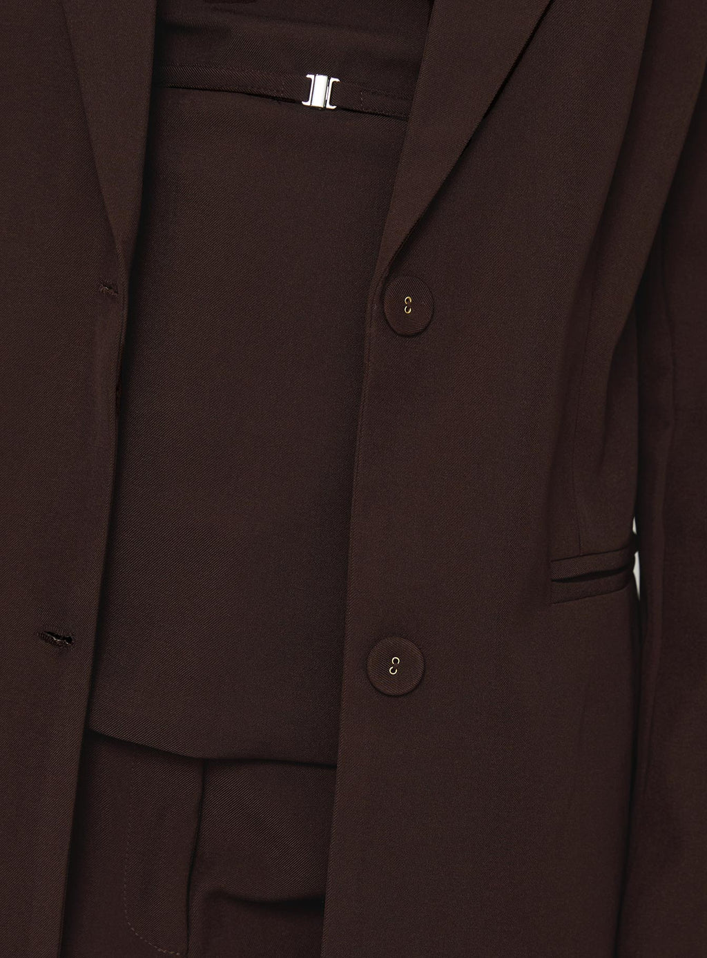 Blazer extragrande Crowd Pleaser color chocolate